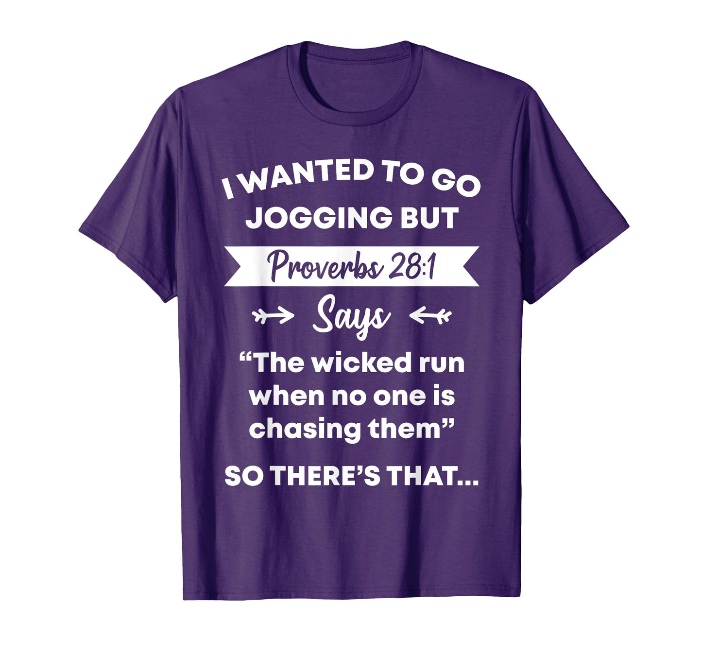 Funny Proverb Running Runner Religious Workout Runners Gift T-Shirt