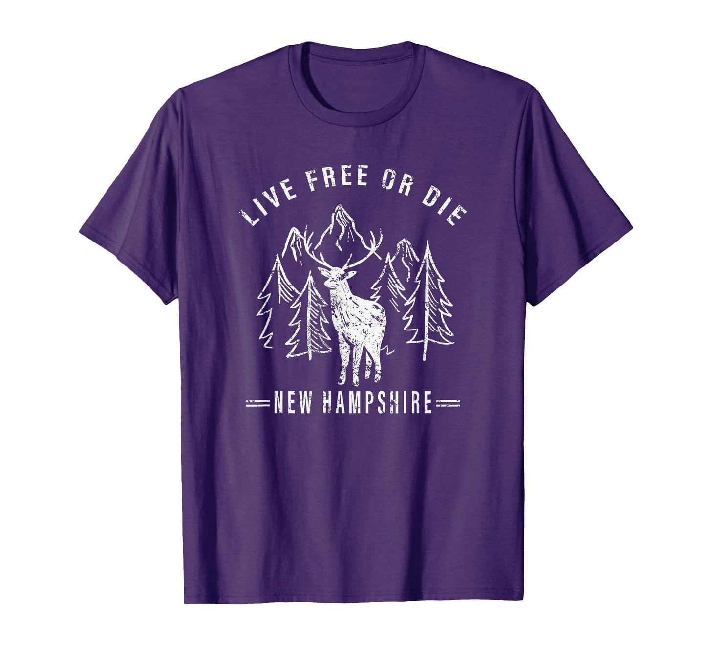 Live Free Or Die New Hampshire Nature Vintage Graphic T-Shirt