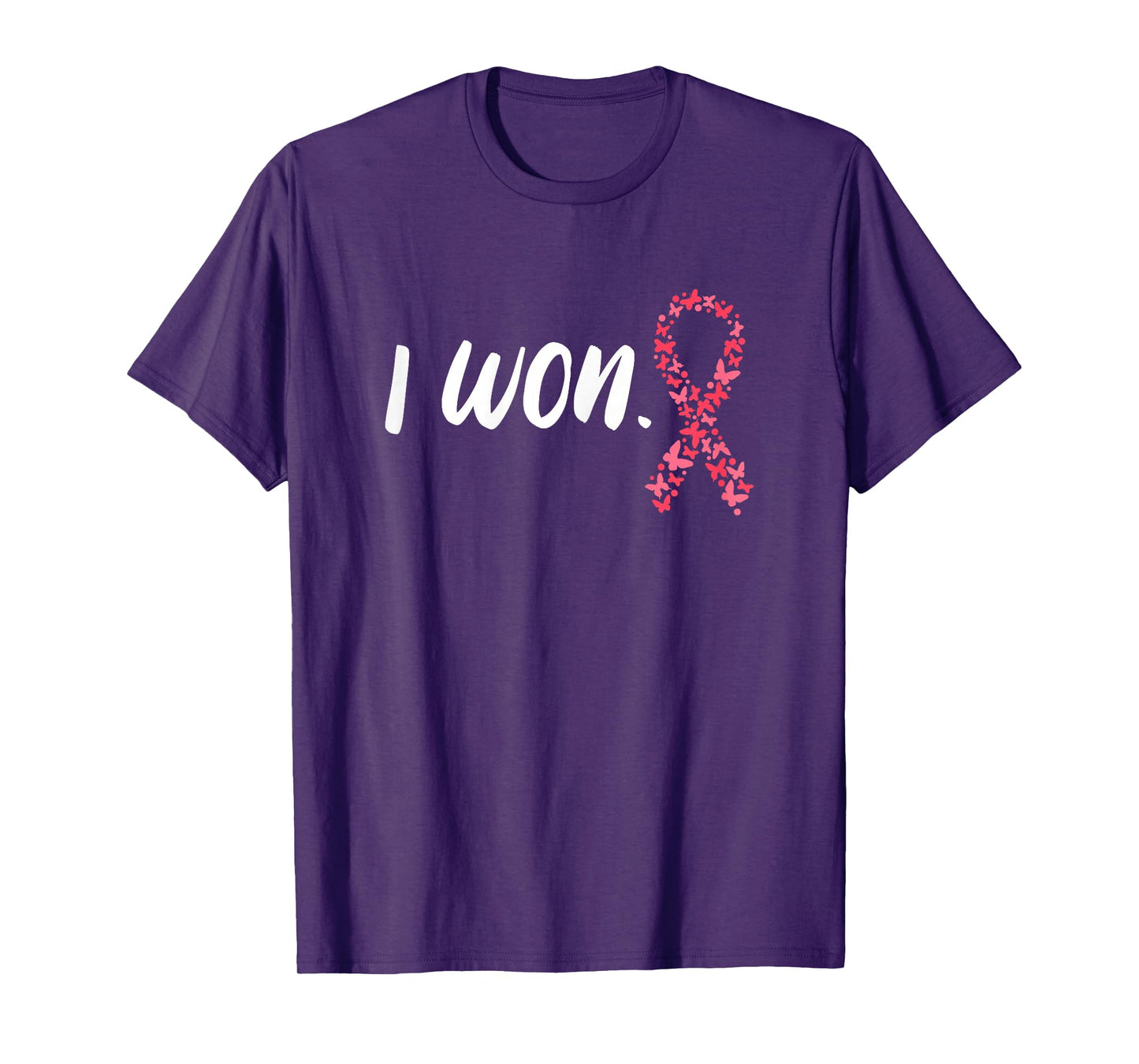 I Won Breast Cancer Awareness Support Pink Ribbon Survivor T-Shirt