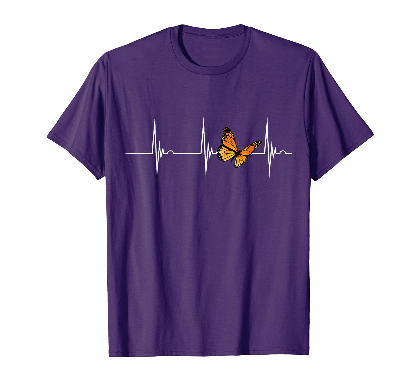 Monarch Butterfly Insect Entomology Heartbeat EKG Pulse T-Shirt