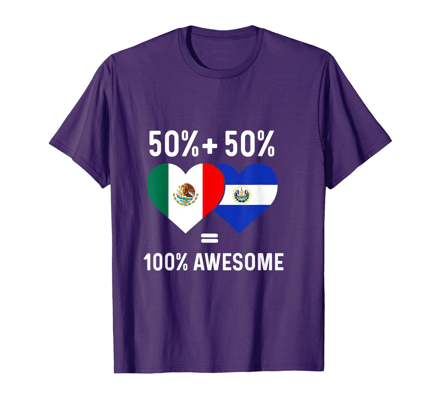 Half Salvadorian Half Mexican flag mexico and Salvadoran T-Shirt