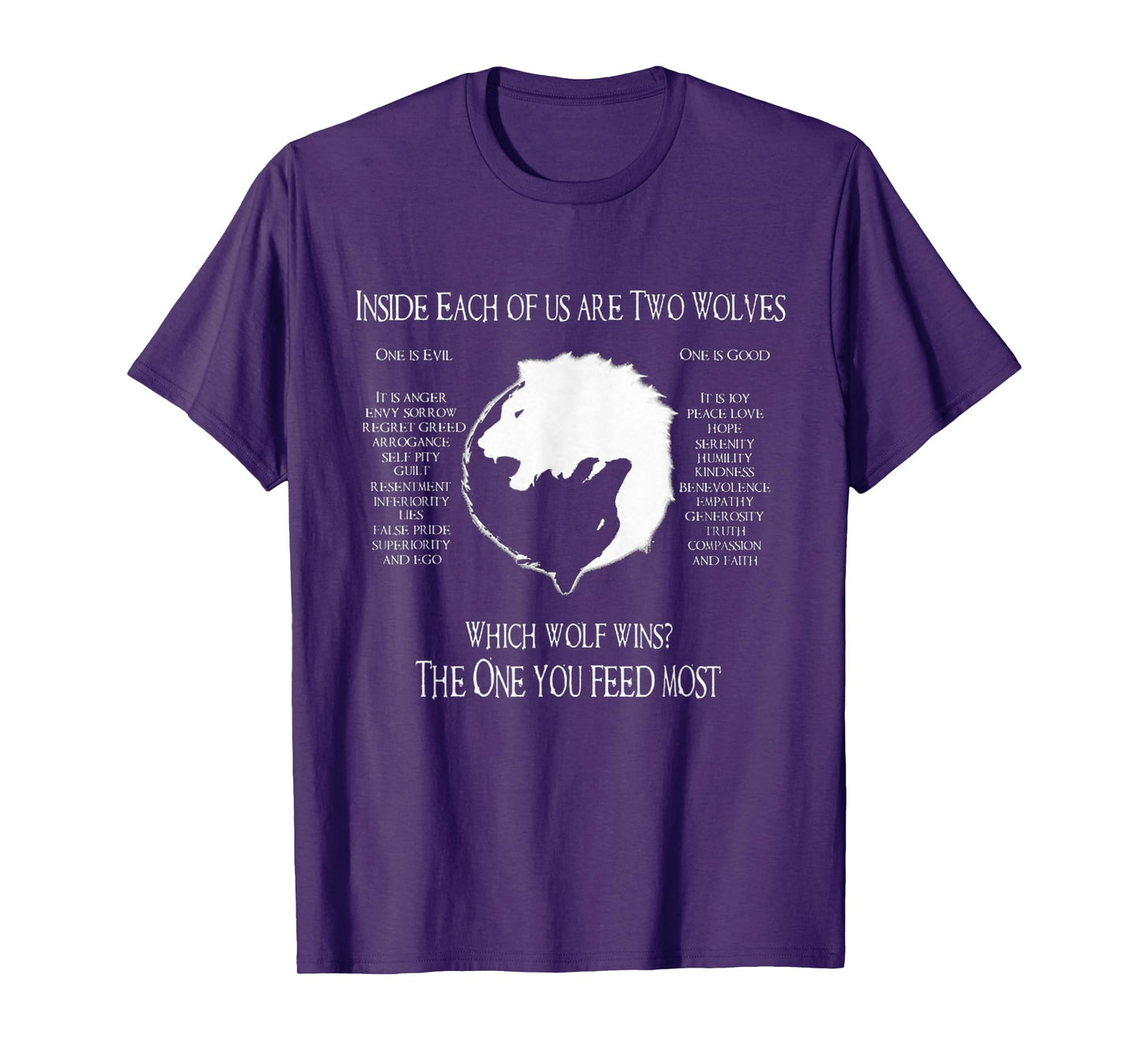 Cherokee Wolf! - Inside Each Of Us Are Two Wolves One T-Shirt