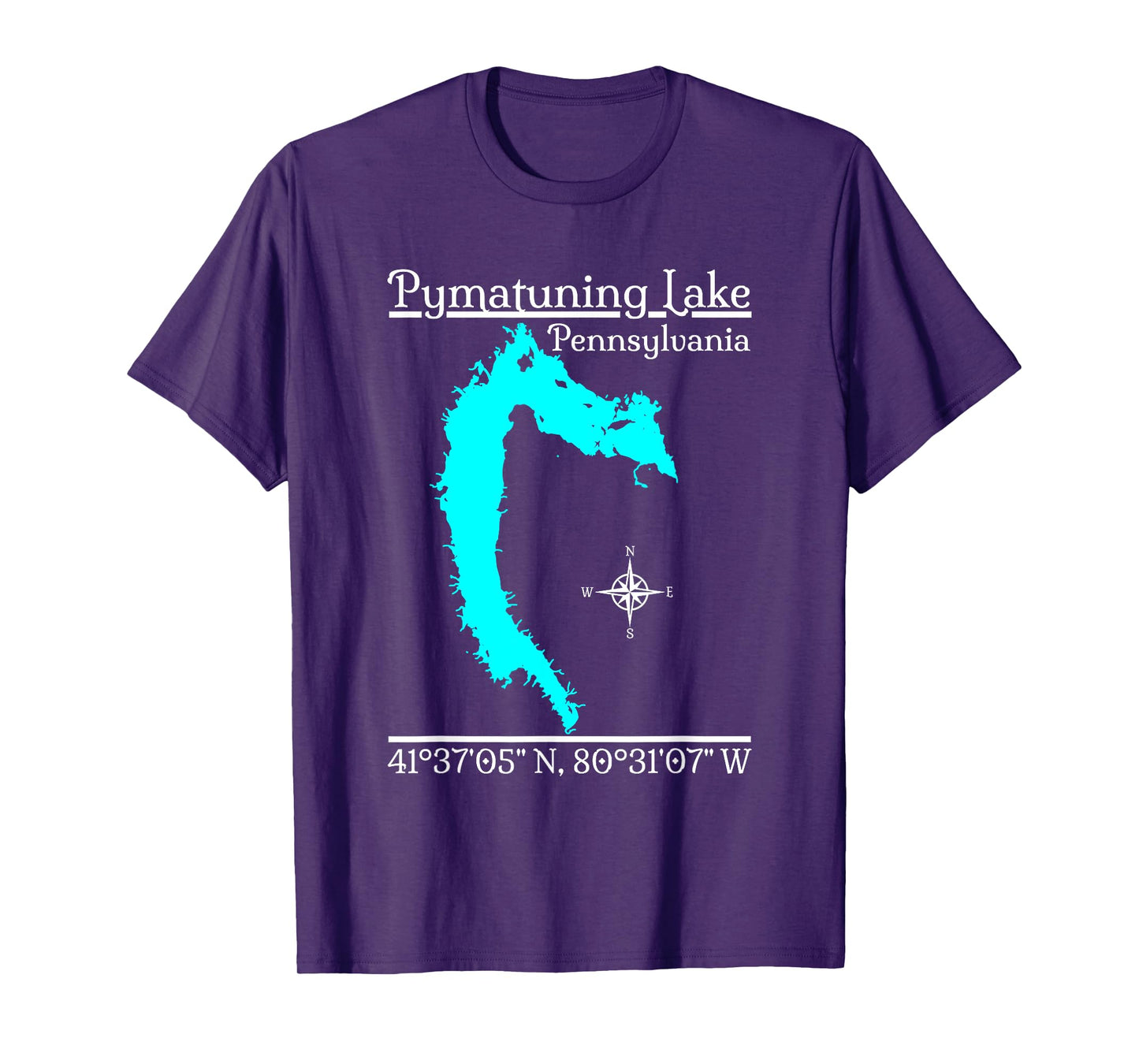 GeoGearCo Pymatuning Lake - Pennsylvania Kids' Black Cotton T-Shirt