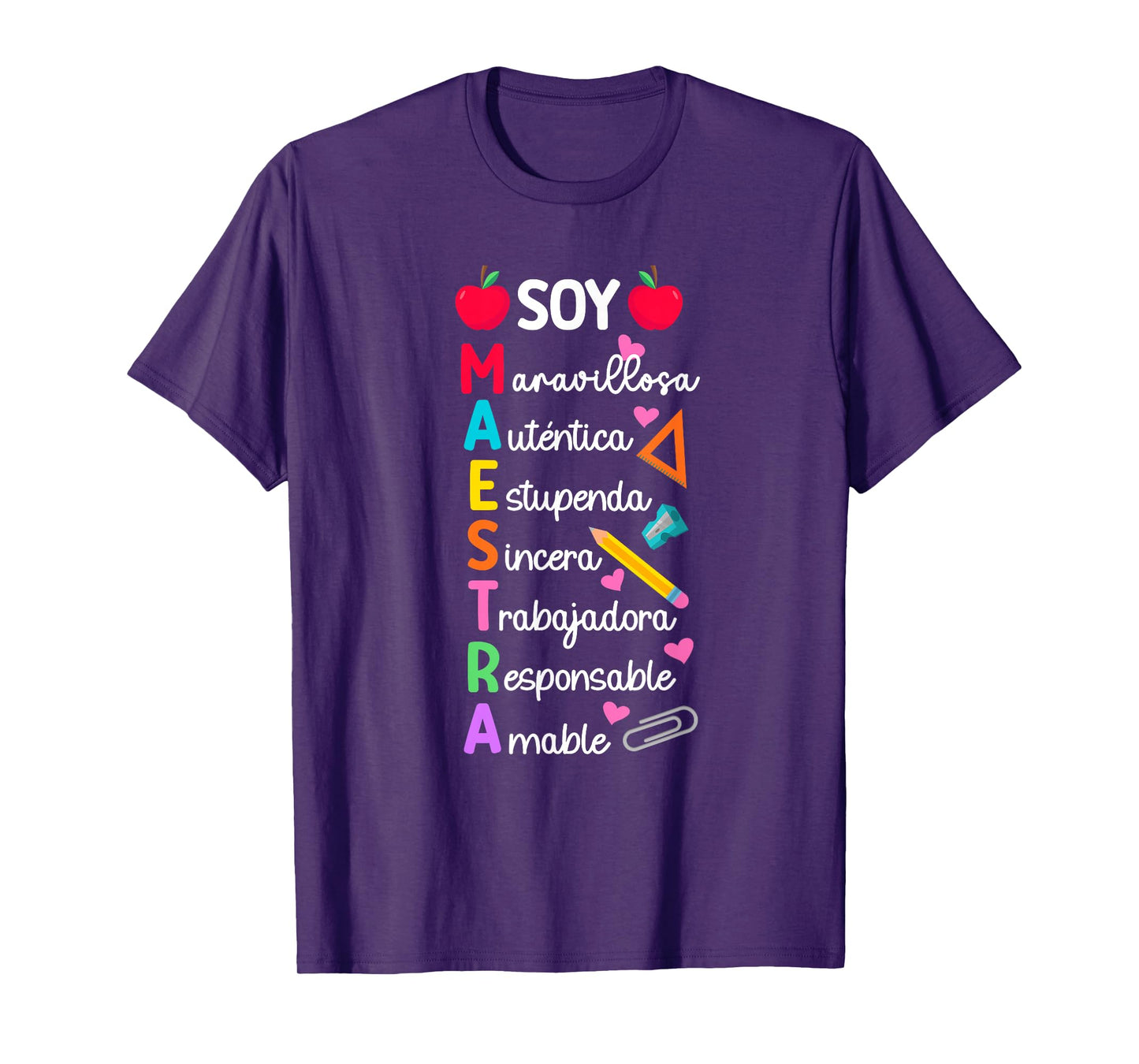 Soy Maestra De Español Spanish Teacher Bilingual Teacher T-Shirt
