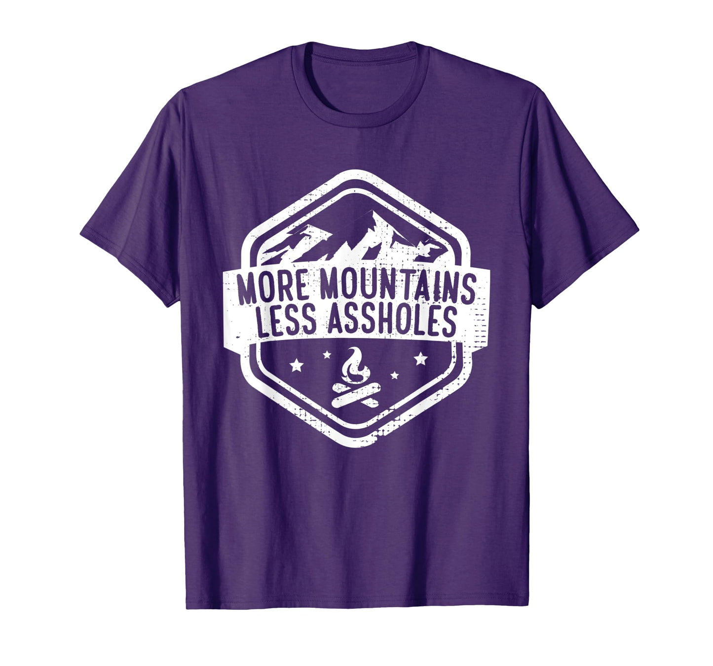 More Mountains Less Assholes Trekking Mountains T-Shirt