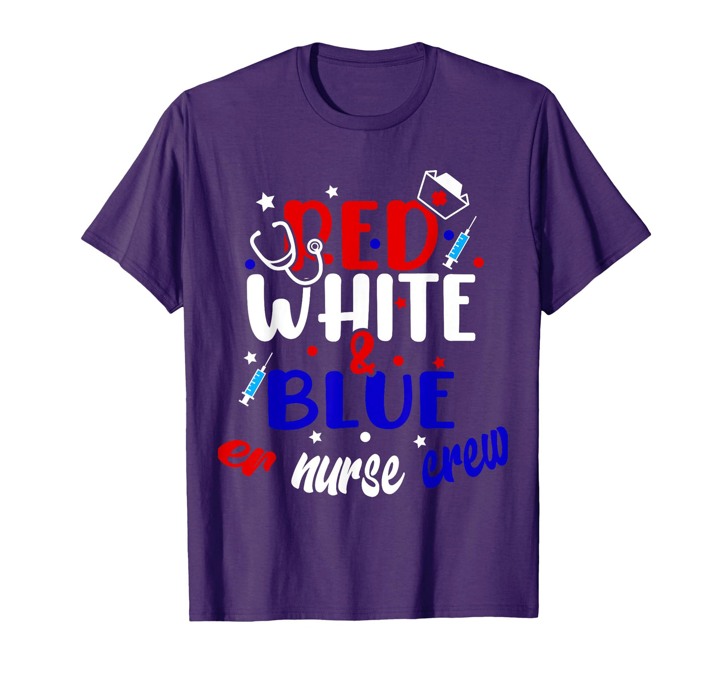 ER Nurse 4th of July Red White Blue ER ED Emergency Crew T-Shirt for Women Kids Men