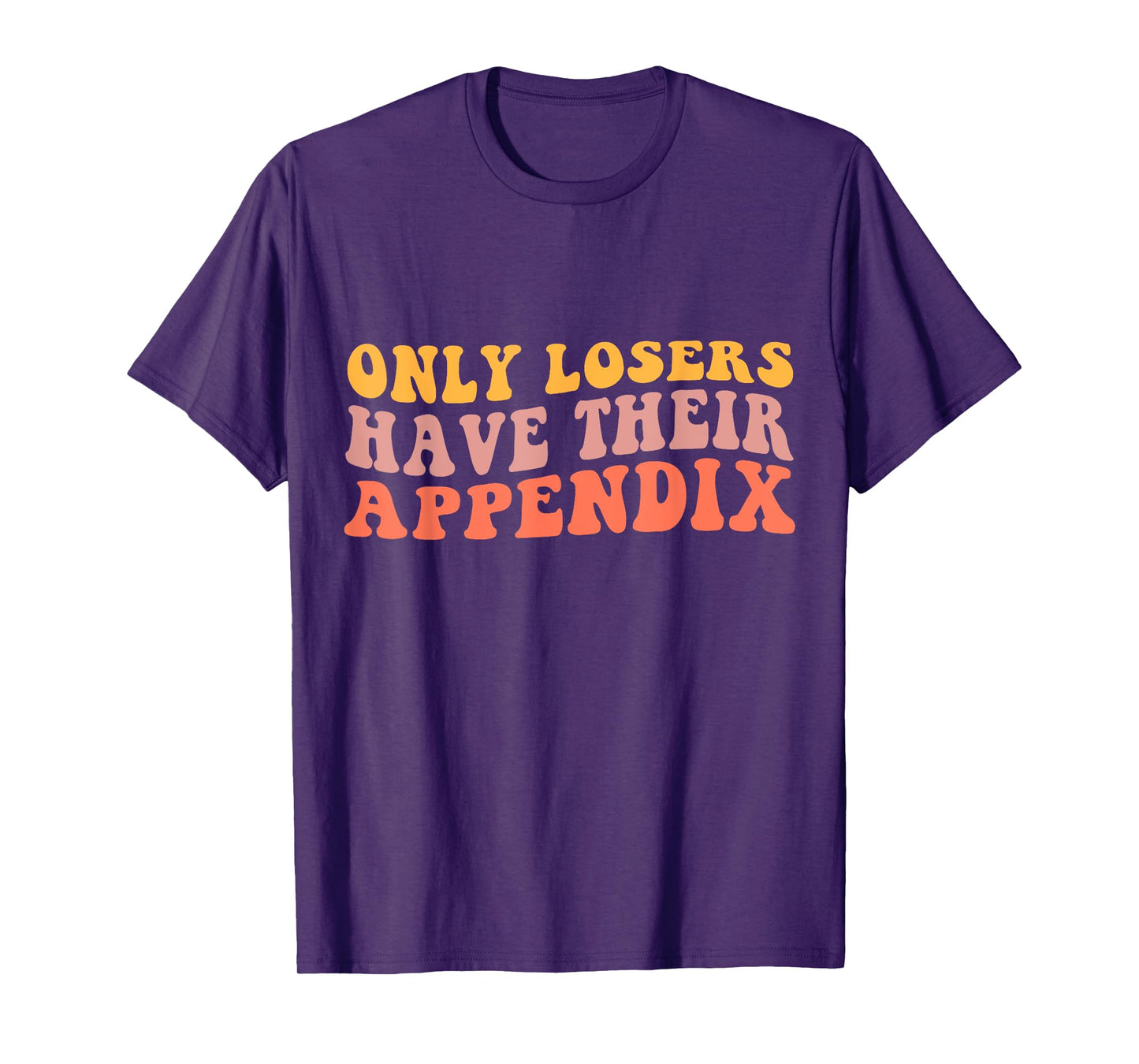 Appendix Surgery Gifts Funny Appendix Removal T-Shirt - Unisex Adults, Black, Small