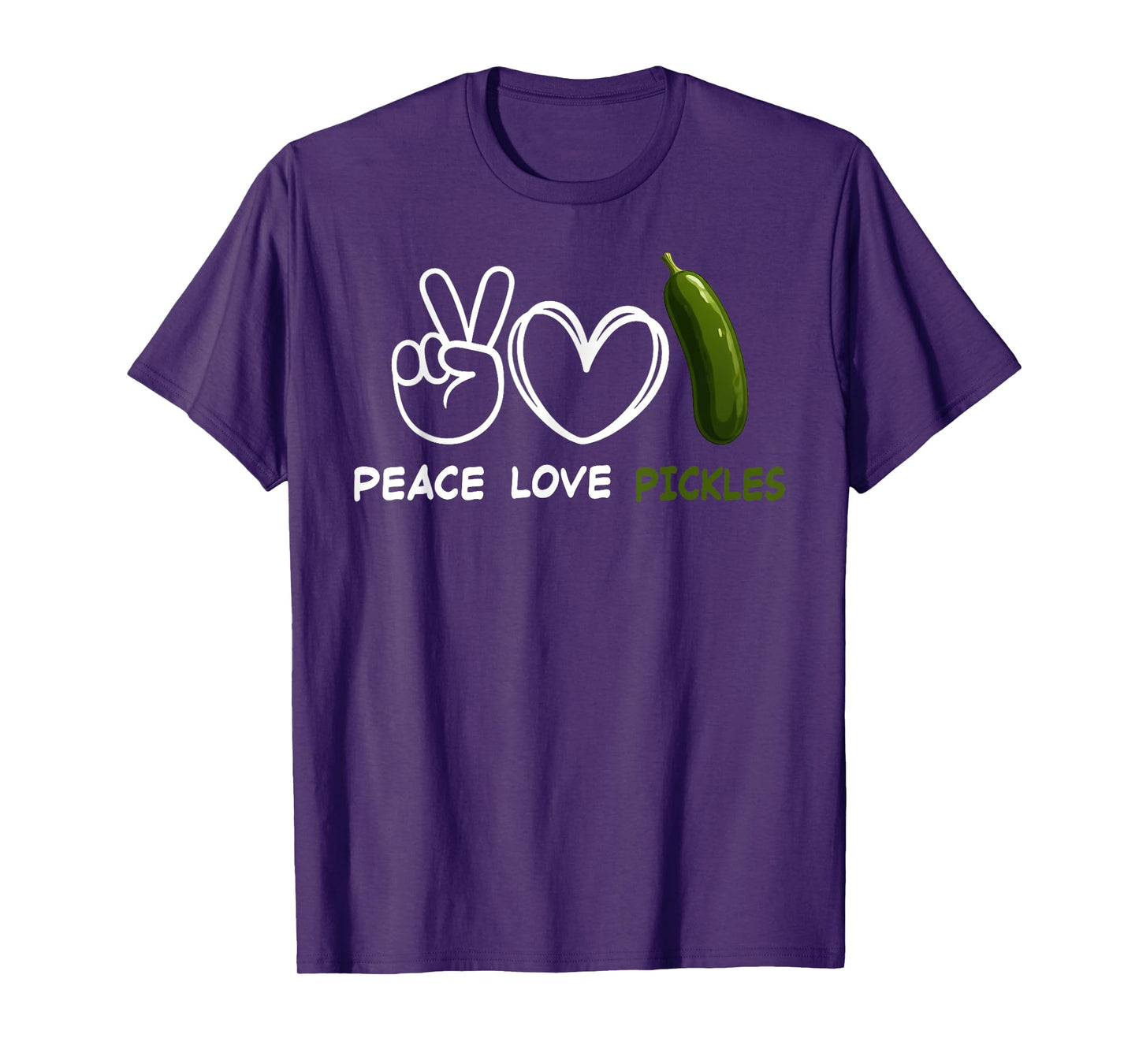 Peace, Love Pickles Retro Pickles Lover Food Lover T-Shirt