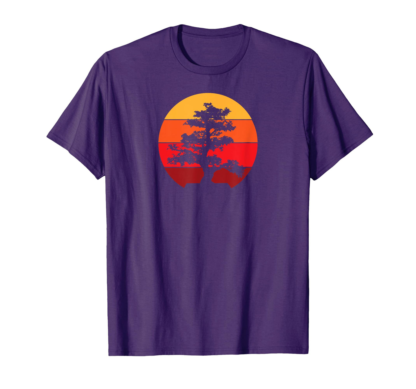 Pacific Ocean Beach Bonsai Tree Sun Retro Vintage T-Shirt T-Shirt