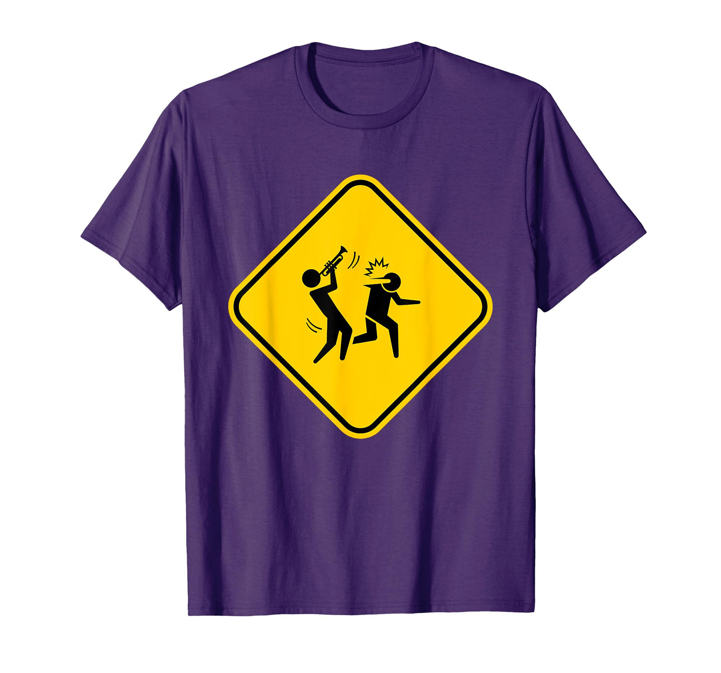 Warning Sign Trumpet Funny Trumpeter Instrument Lover Outfit T-Shirt