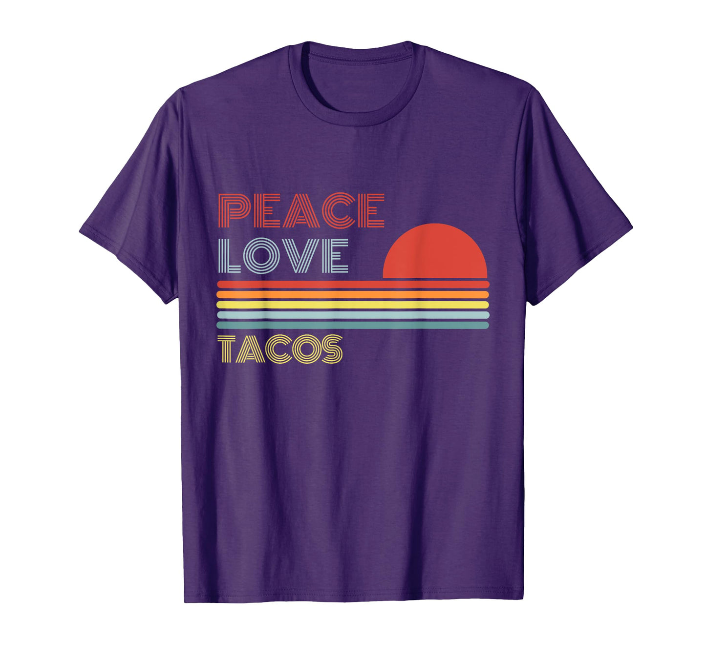 Peace Love Tacos Retro Vintage T-Shirt