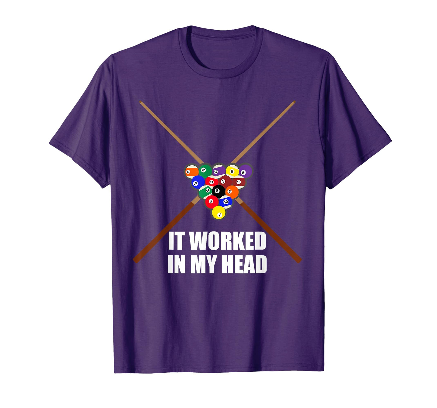 It Worked in My Head Pool Tshirt Funny Pool Player T-Shirt