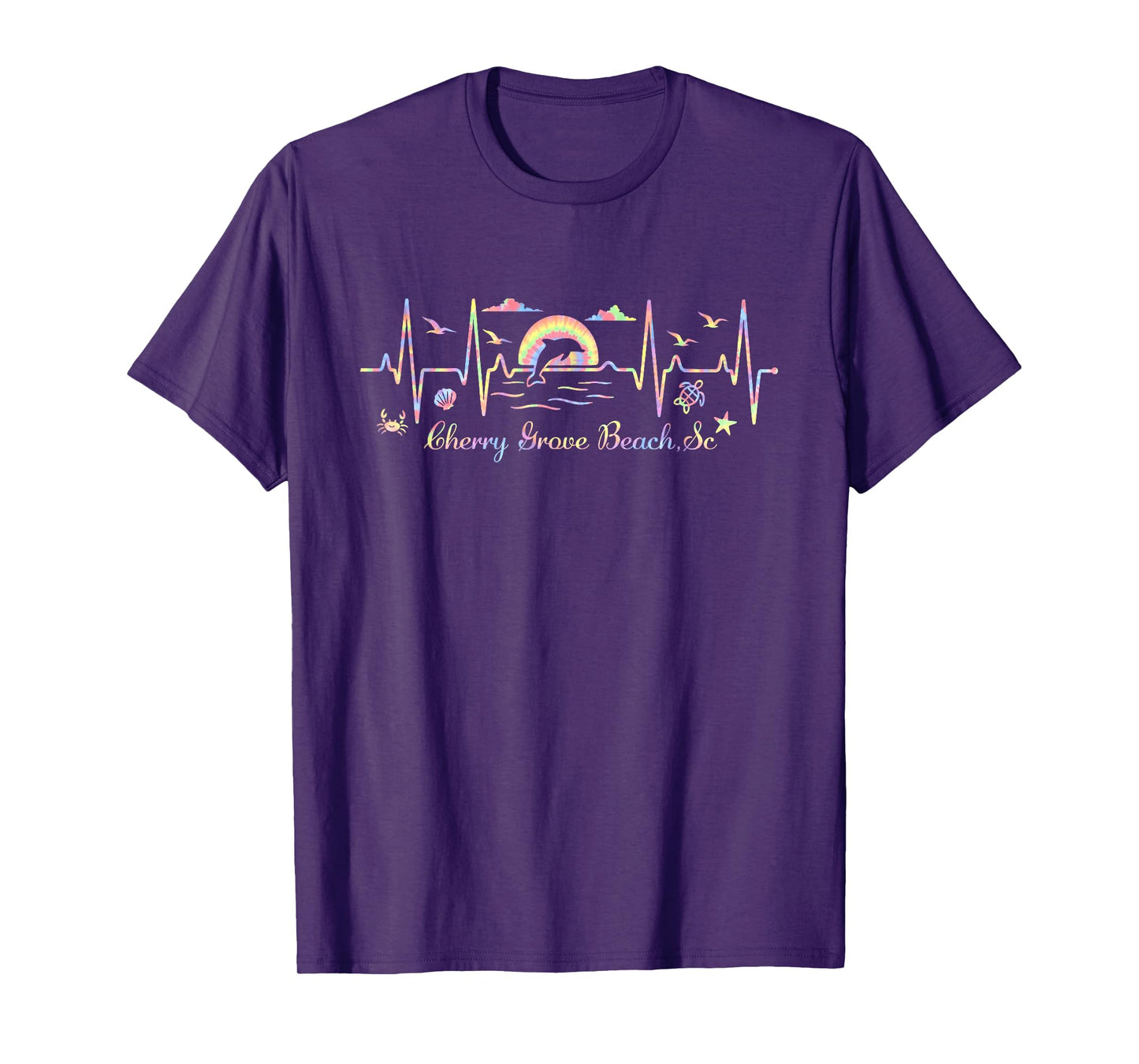 Colorful Cherry Grove Beach, SC Nature Lover Beach Vacation T-Shirt