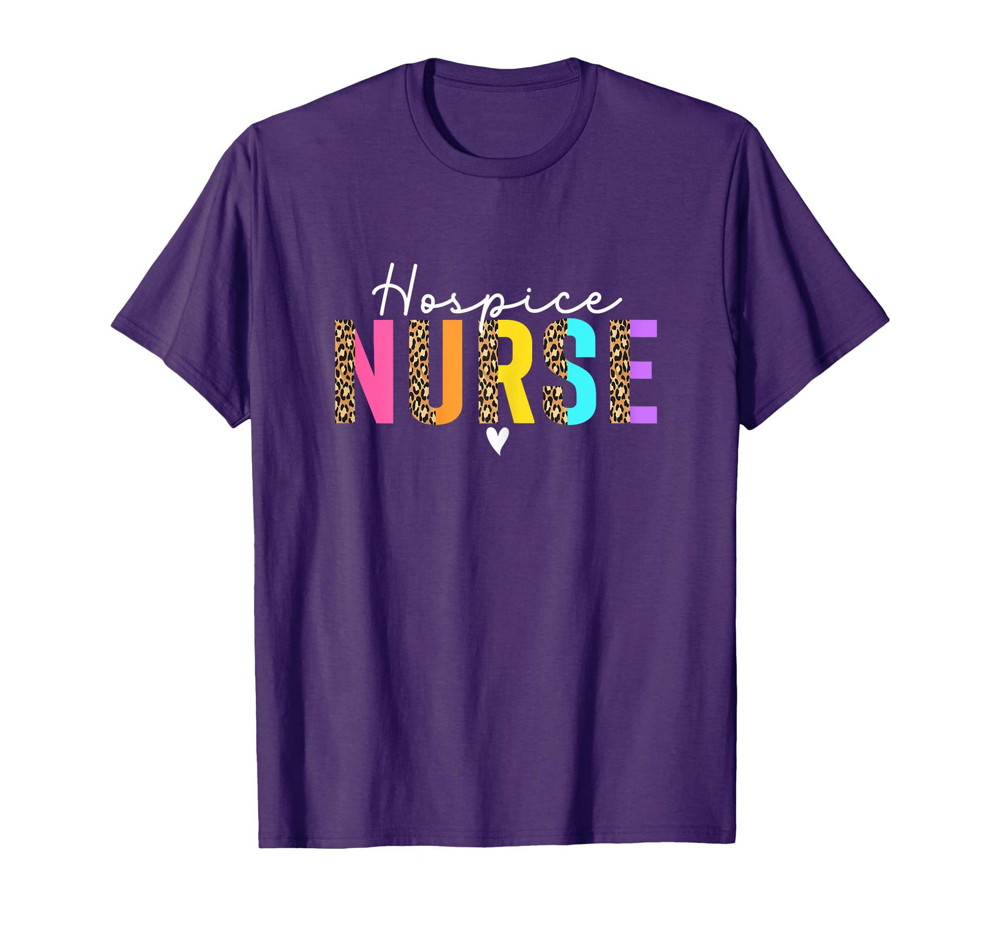 Hospice Nurse Nursing For Women Hospice Care Half Leopard T-Shirt