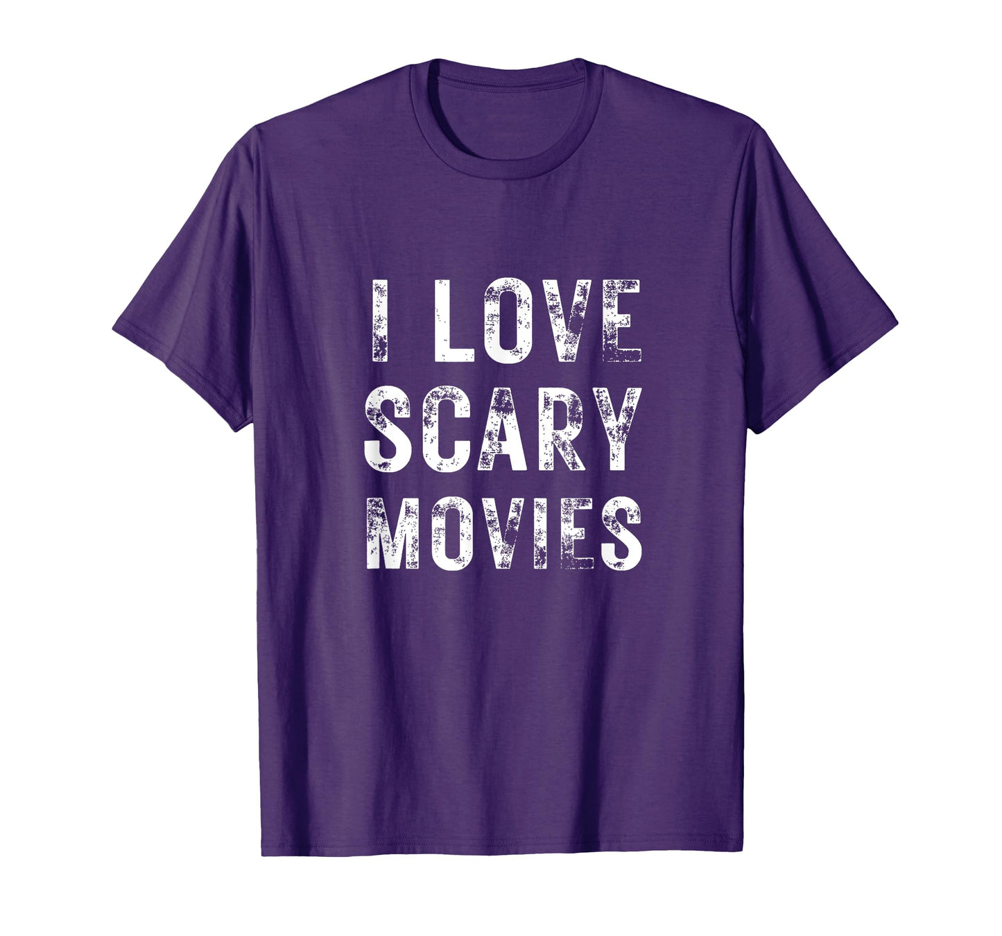 I Love Scary Movies Film Cinema Horror Fan Present Halloween T-Shirt