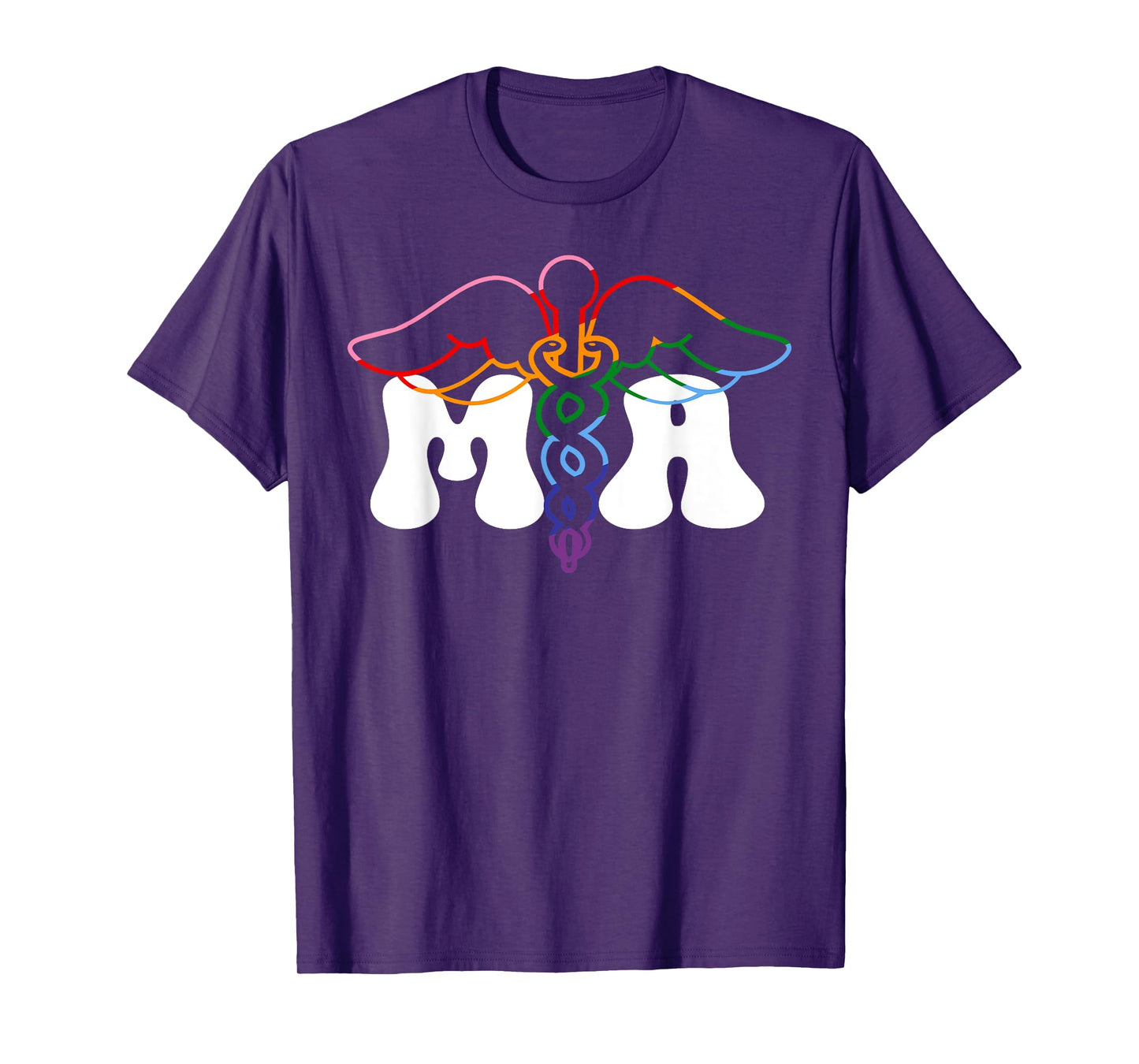 LGBTQ MA Nurse Medical Assistant Gay Pride Medical Rainbow T-Shirt