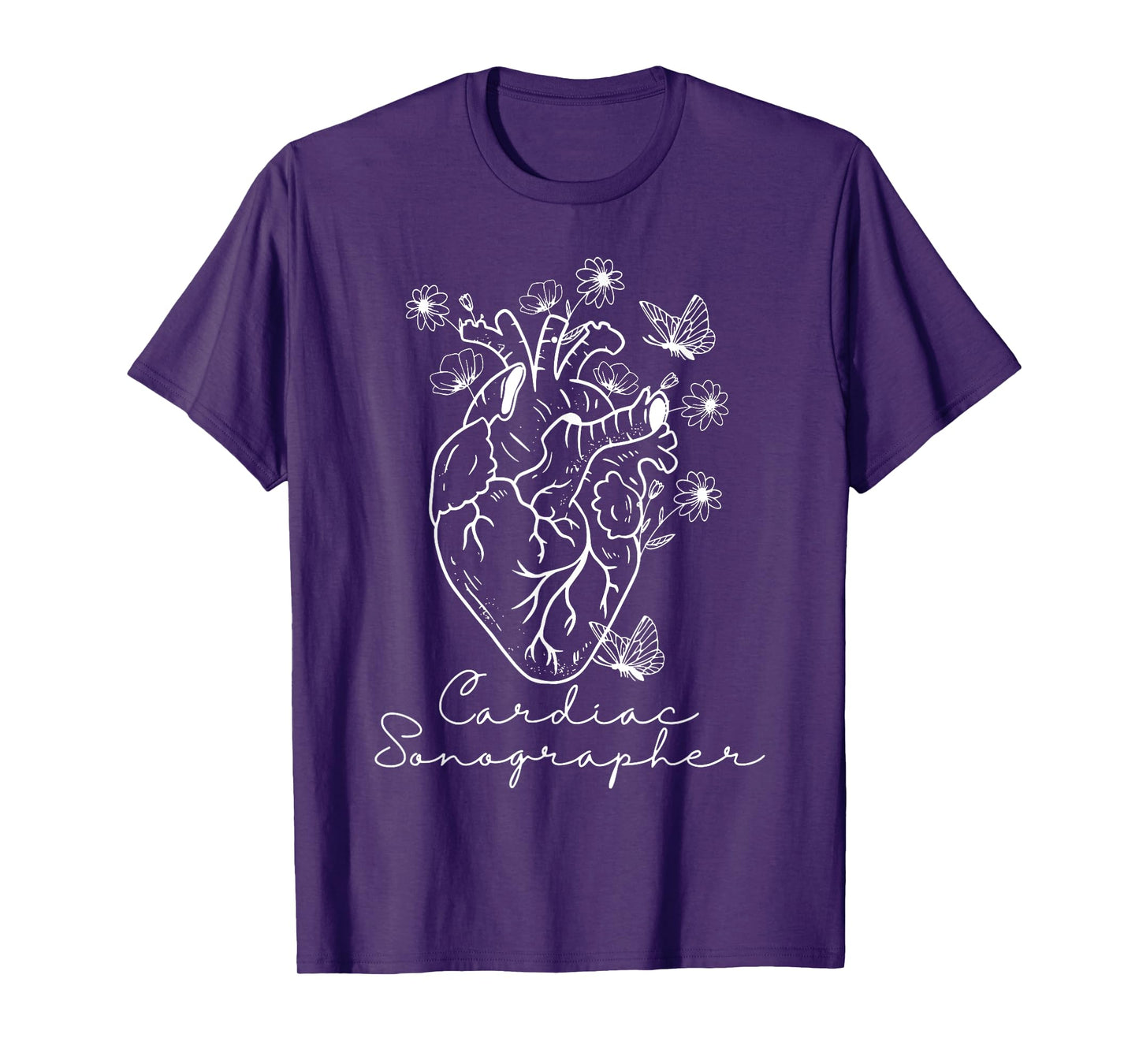 Anatomical Heart Cardiac Sonographer RDCS Echocardiographer T-Shirt