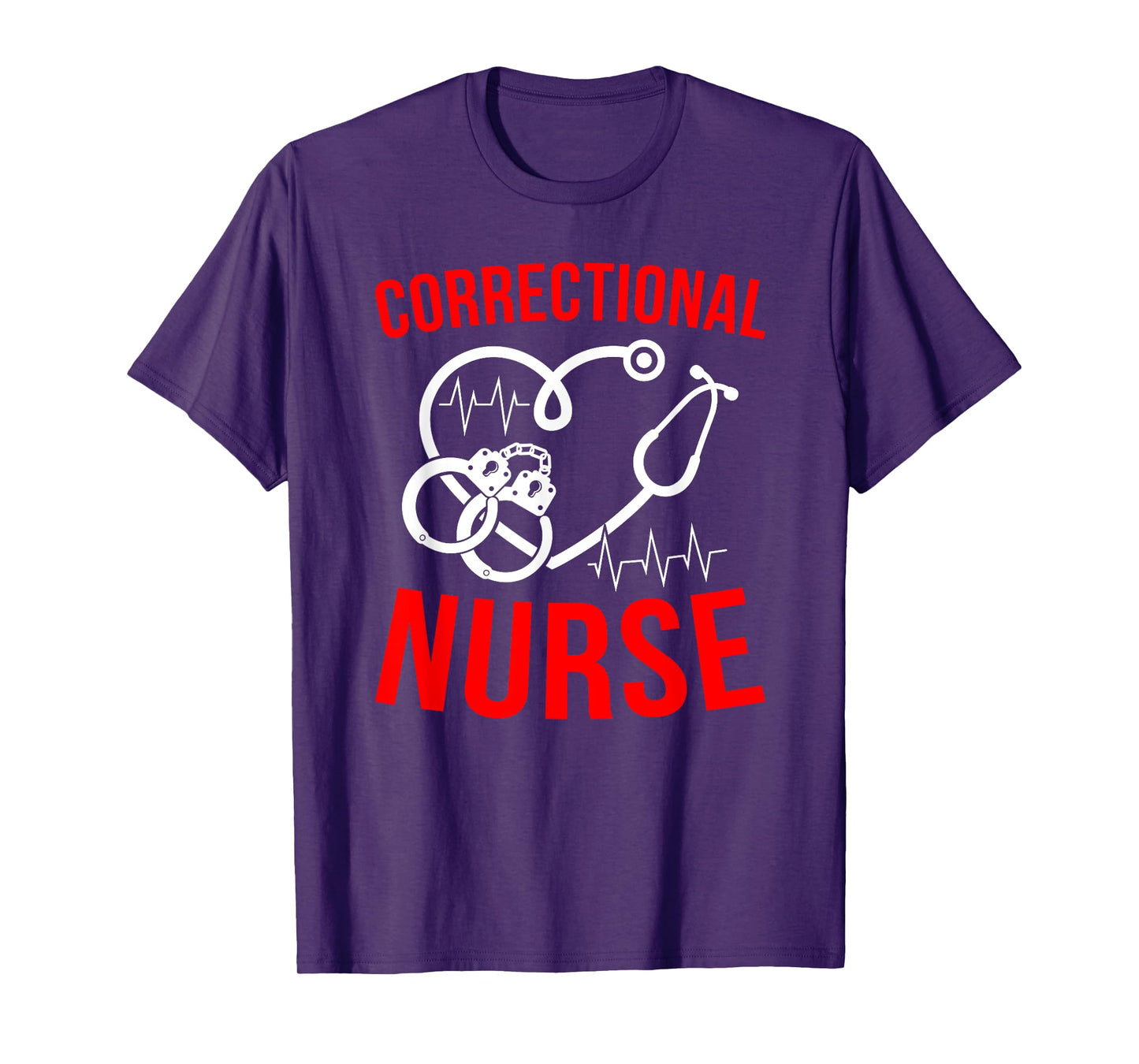 Correctional Nurse Prison Nurse Heart Correctional Nursing T-Shirt