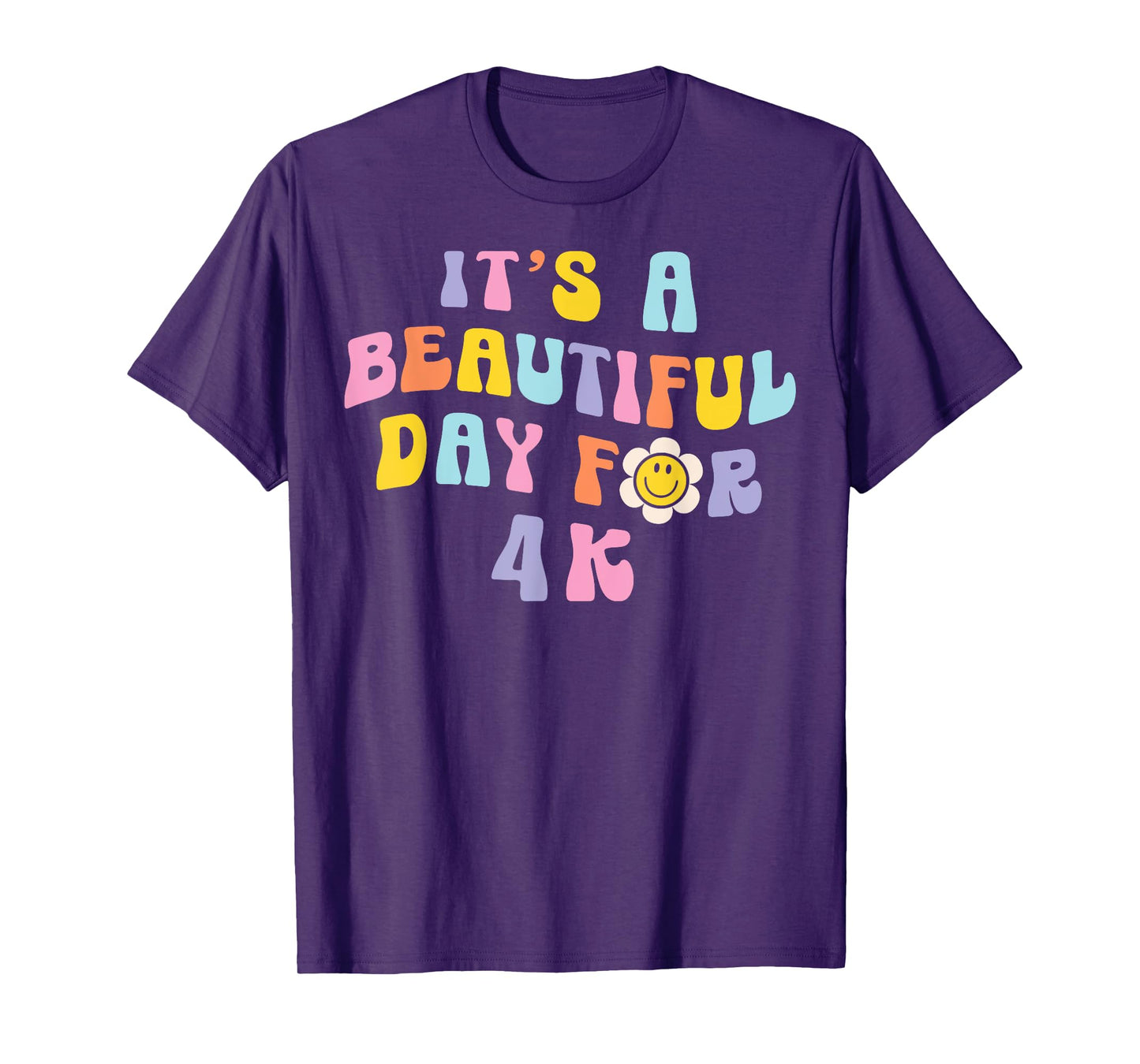 It’s a Beautiful Day for 4K Learning Retro Teacher Students Men Women Girls Kids T-Shirt
