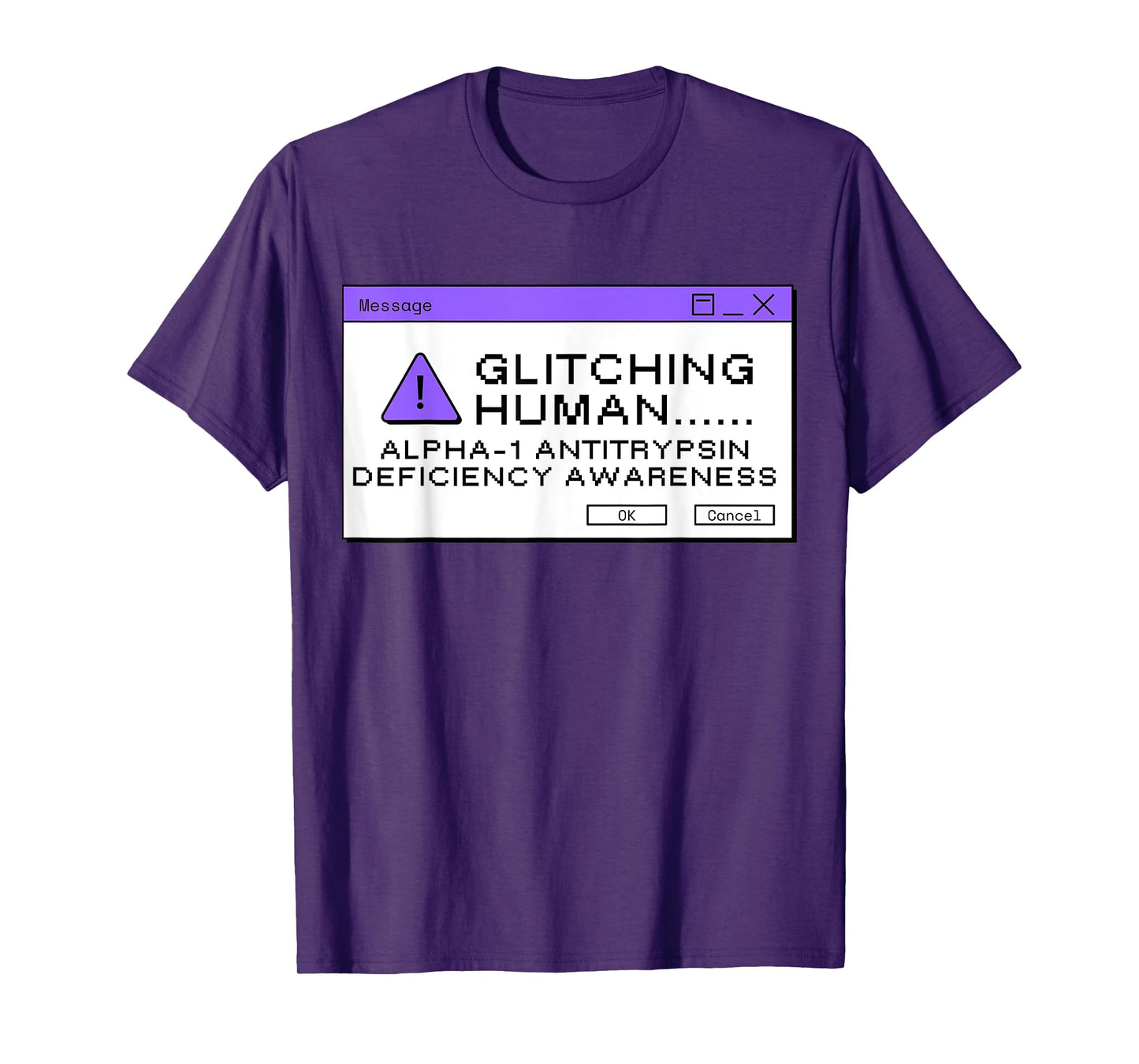 Glitching Human Alpha-1 Antitrypsin Deficiency T-Shirt
