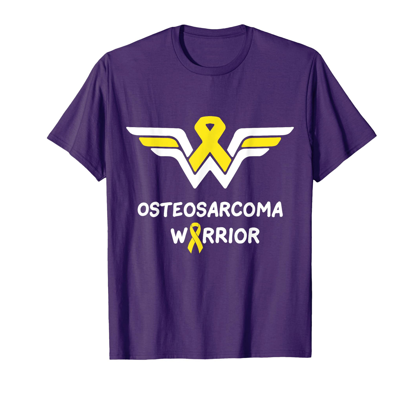 Osteosarcoma Awareness Warrior Support Yellow Ribbon Gifts T-Shirt