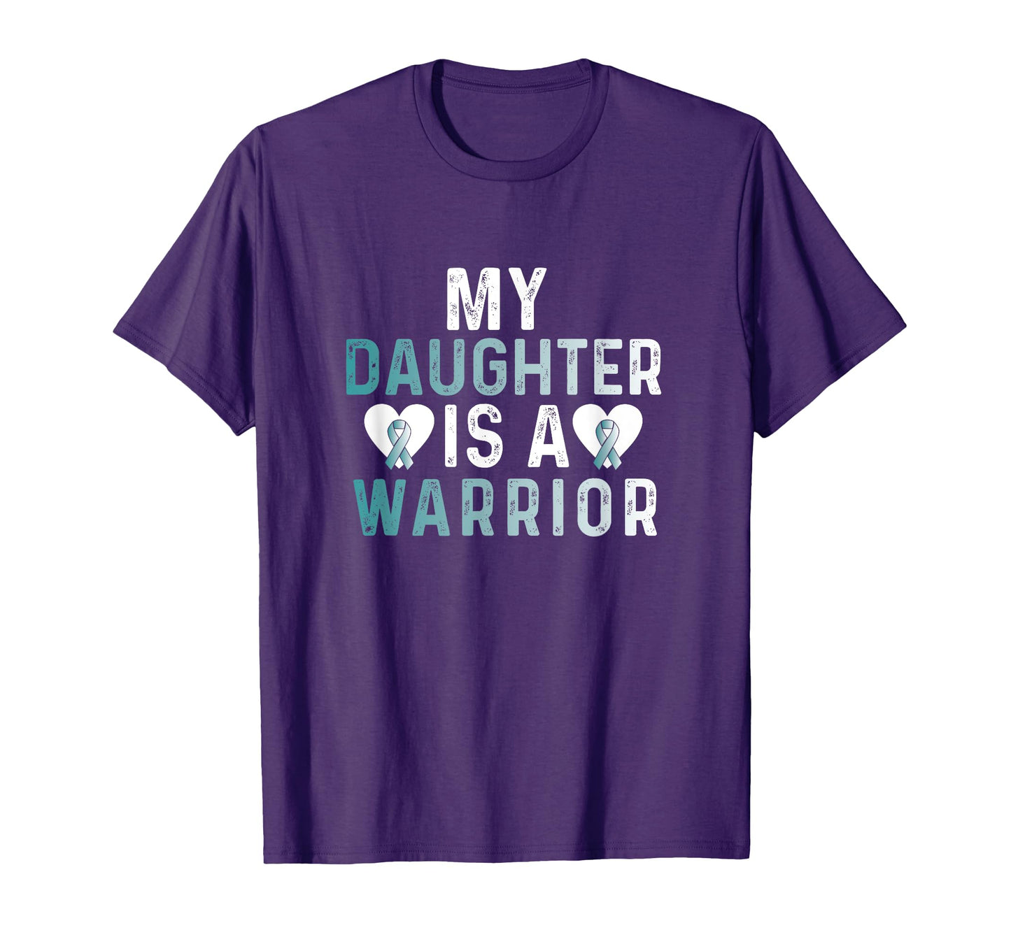 Cervical Cancer Daughter Teal Ribbon Awareness Fighter T-Shirt