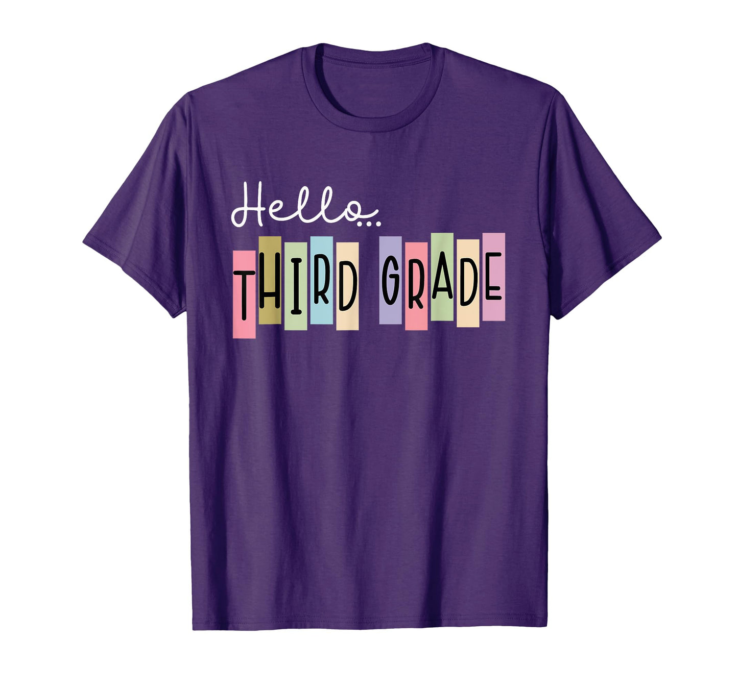 Back To School Hello Third Grade Teacher 3rd Grade T-Shirt