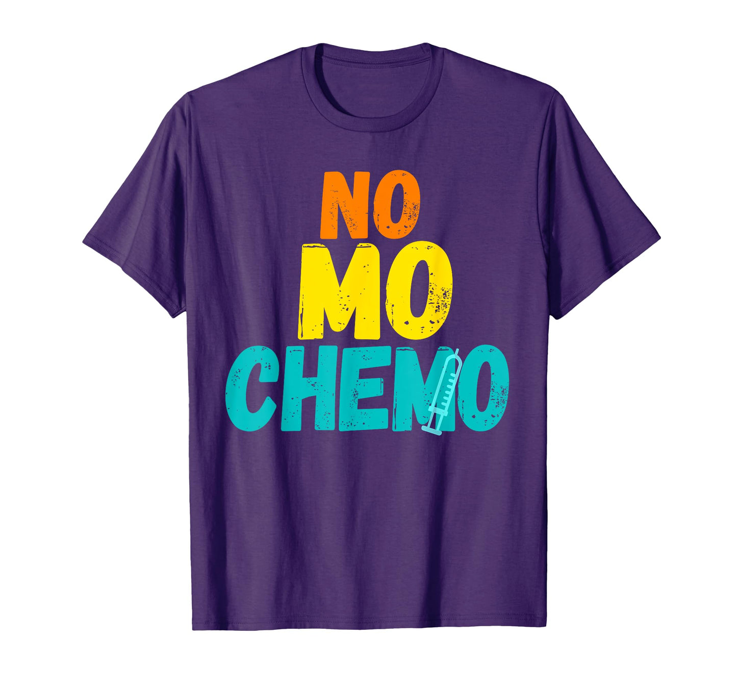 No Mo Chemo Funny Retro Cancer Awareness Fighter Spirit T-Shirt