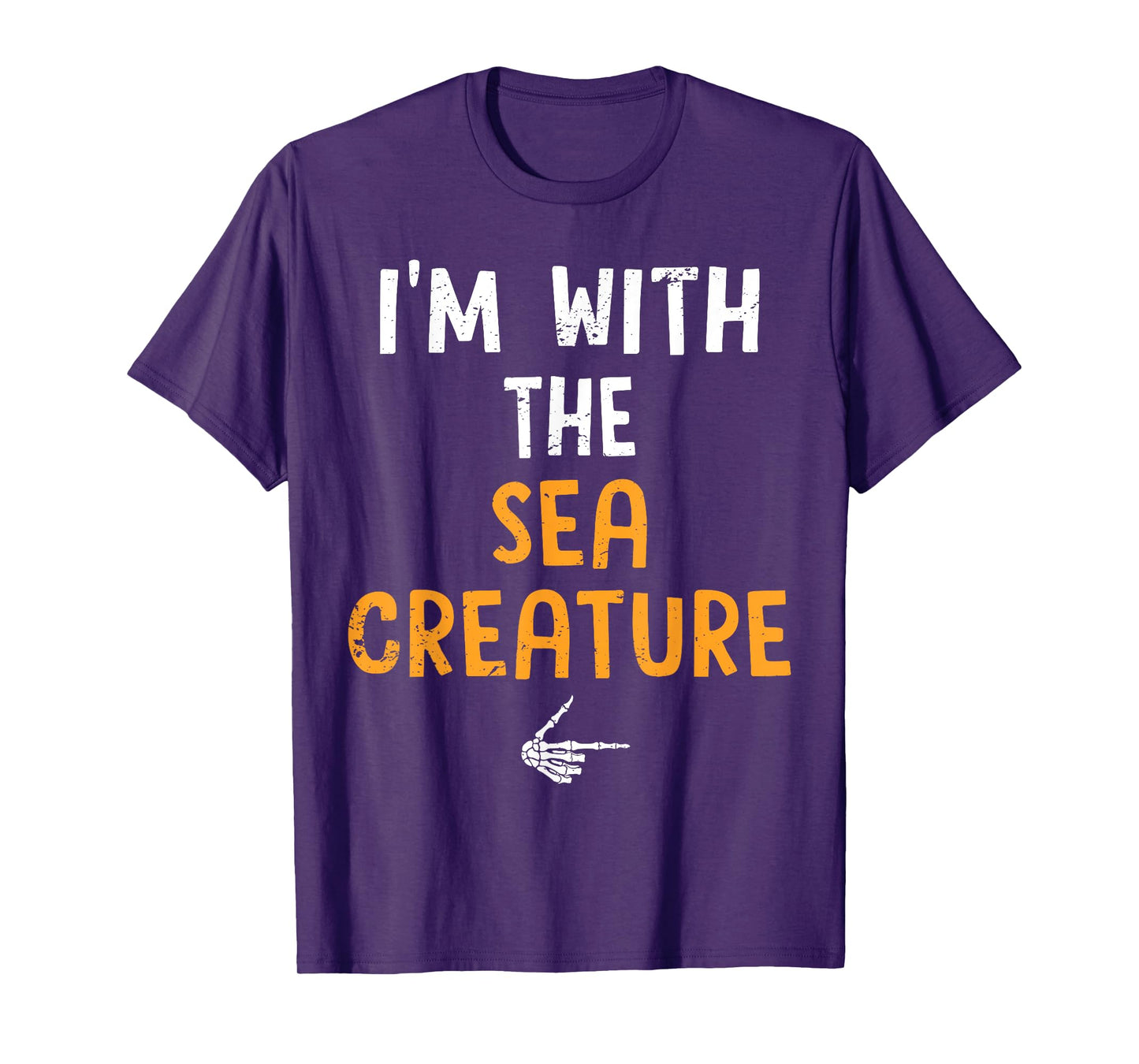 I'm with The Sea Creature Costume Halloween Matching Couple T-Shirt