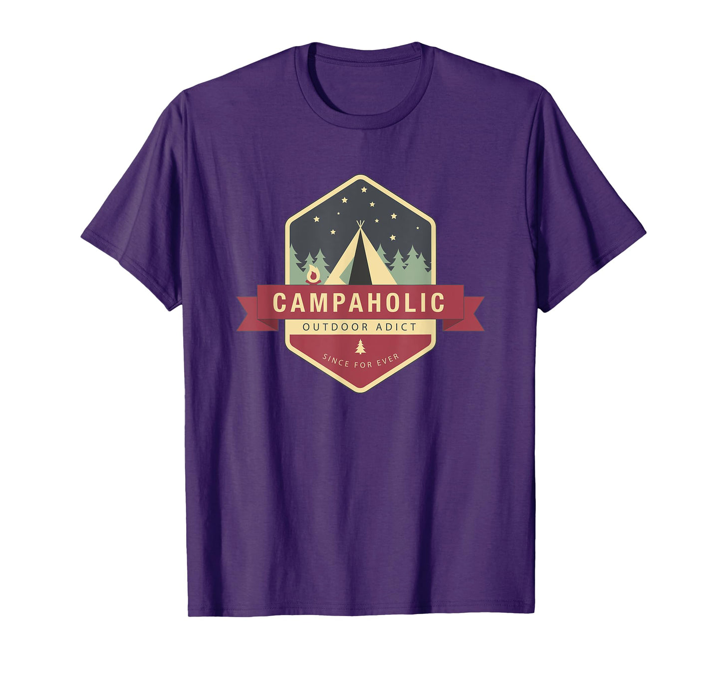 Campaholic Outdoor Addict with a tent T-Shirt