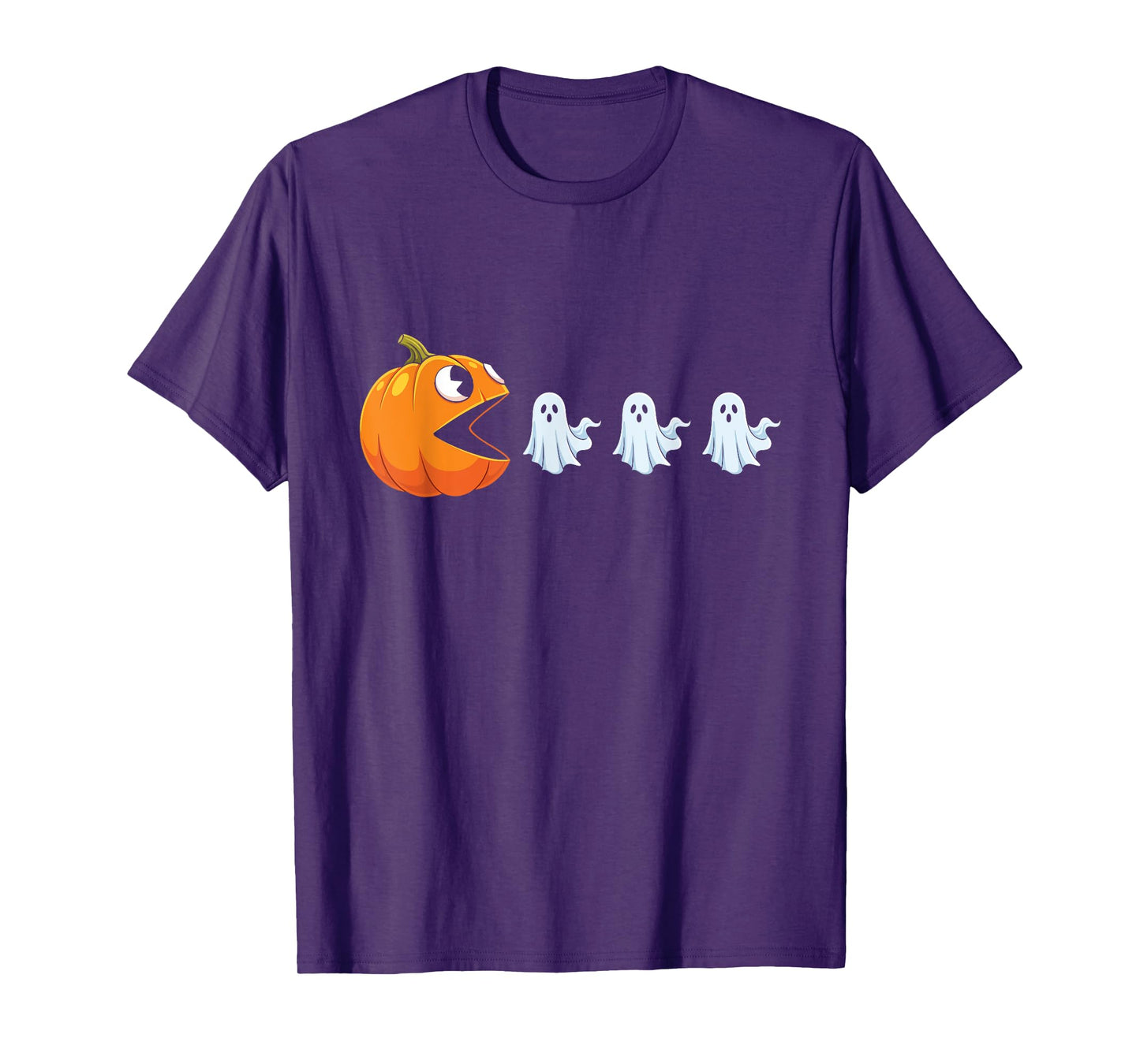 Halloween Gamer Pumpkin Funny Ghosts Kids Women Men T-Shirt