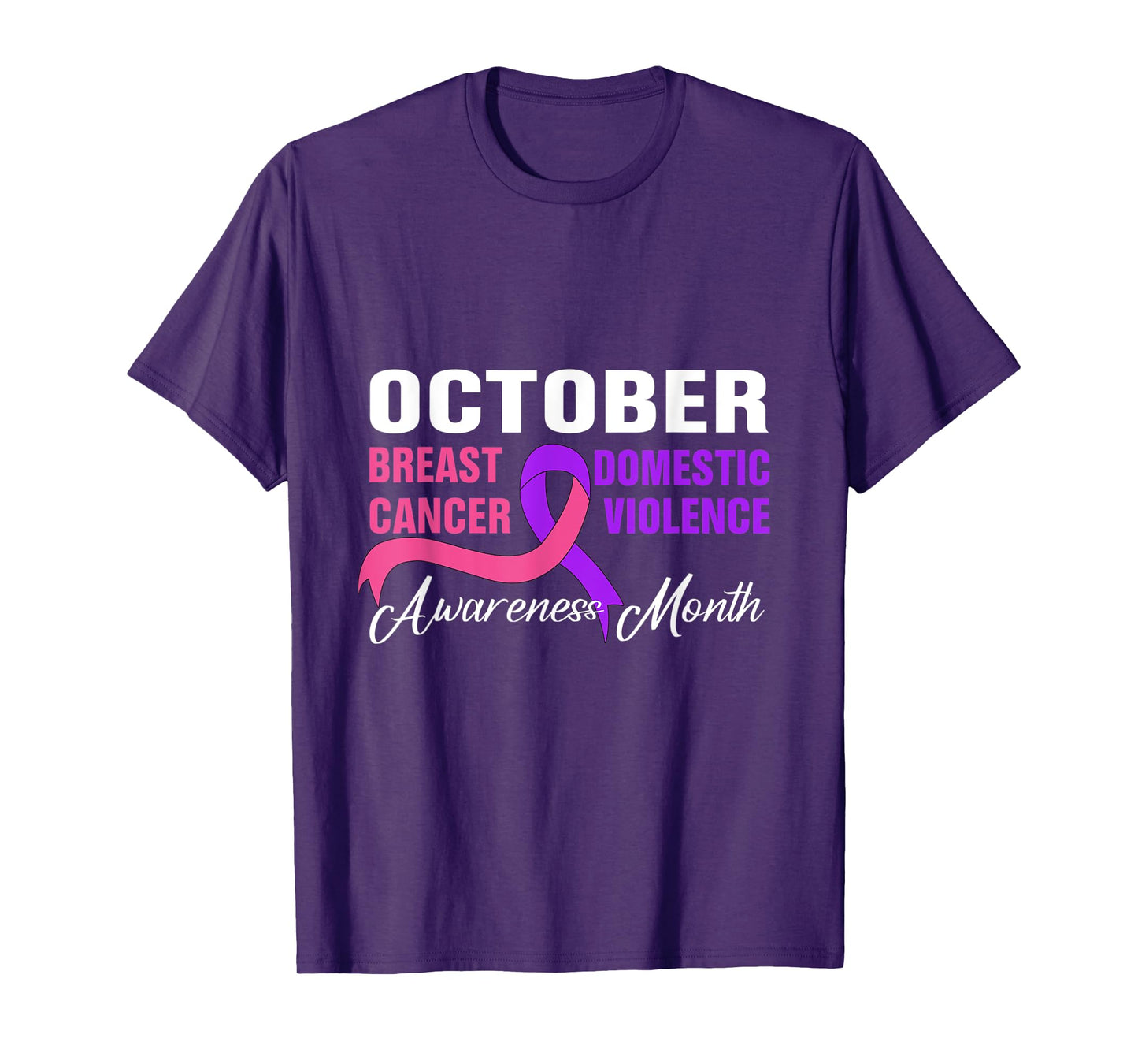 Breast Cancer Domestic Violence Awareness Month Ribbon T-Shirt