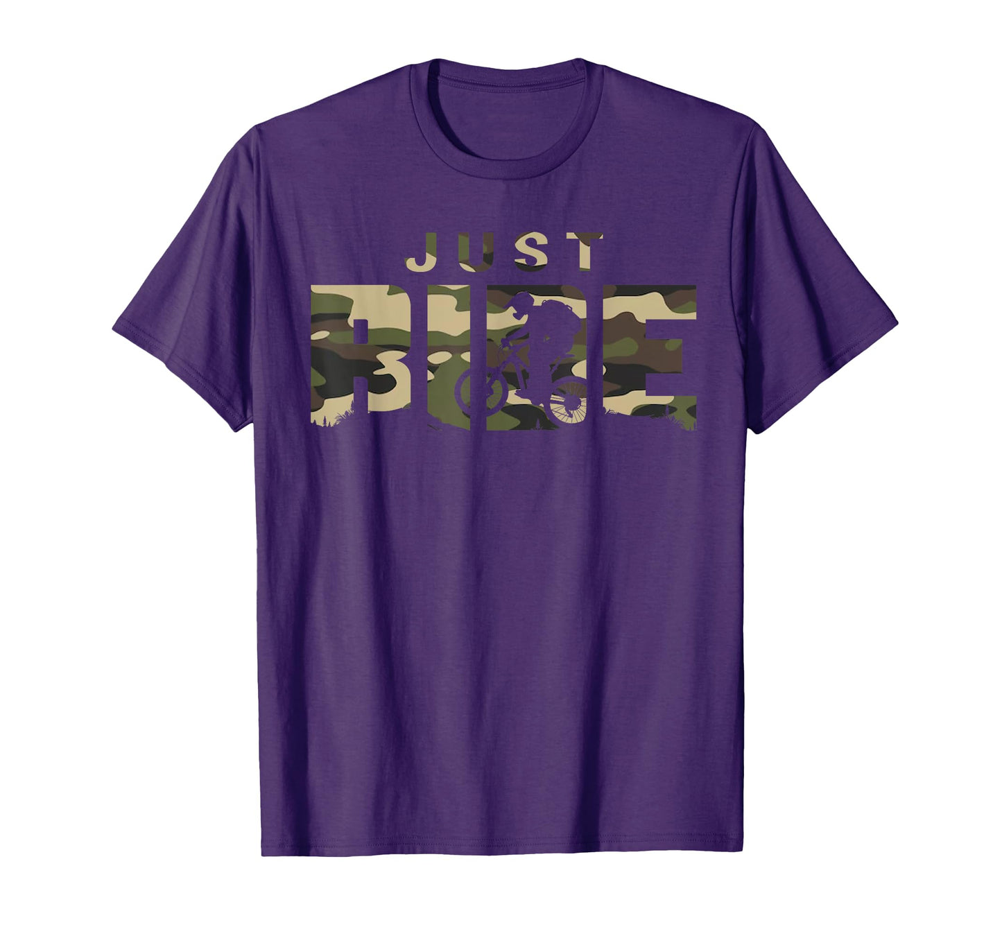 Mountain Bike Just Ride Camo MTB Trail Outdoor T-Shirt