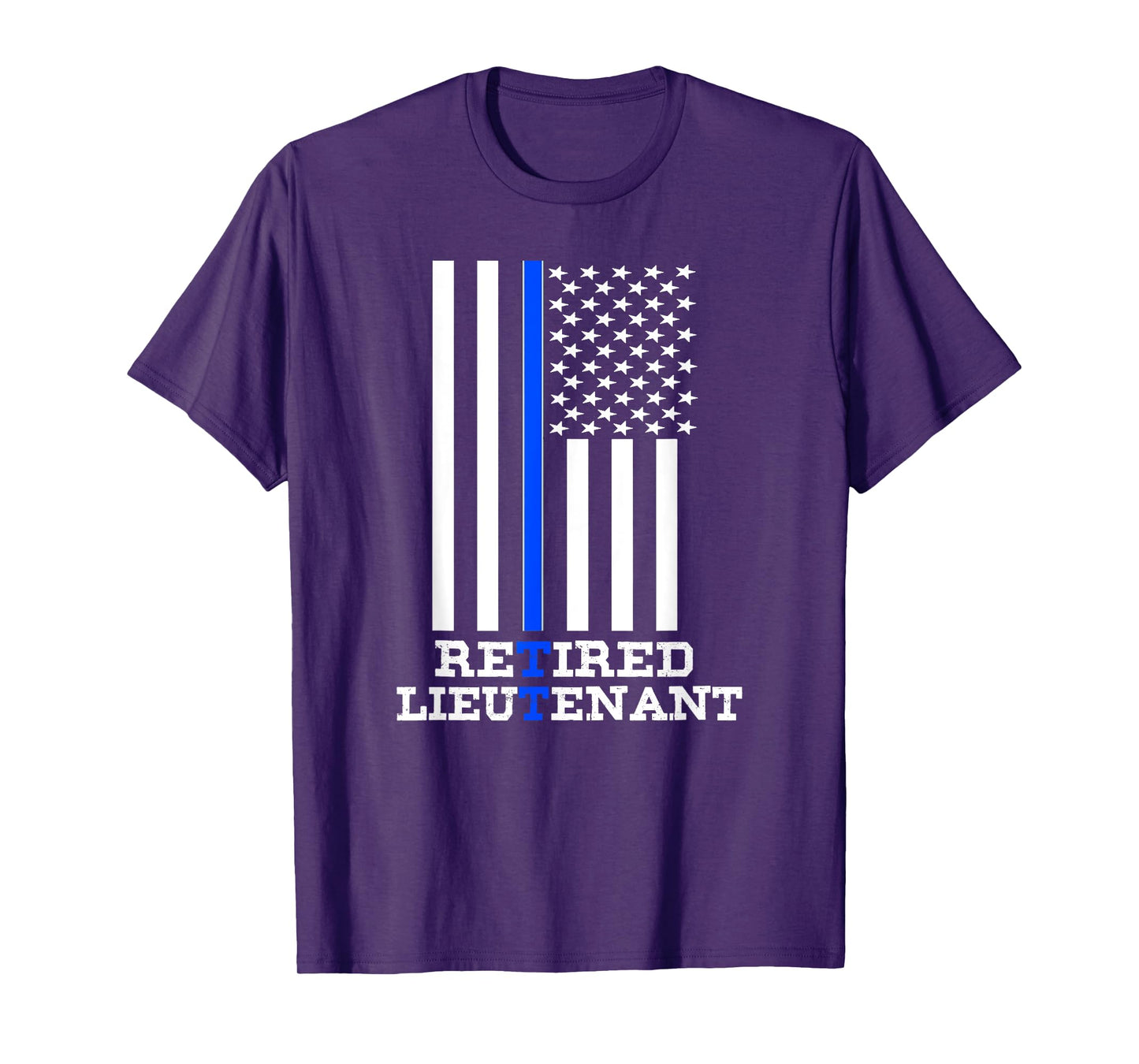 Retired Police Lieutenant Shirt Thin Blue Line Retirement T-Shirt