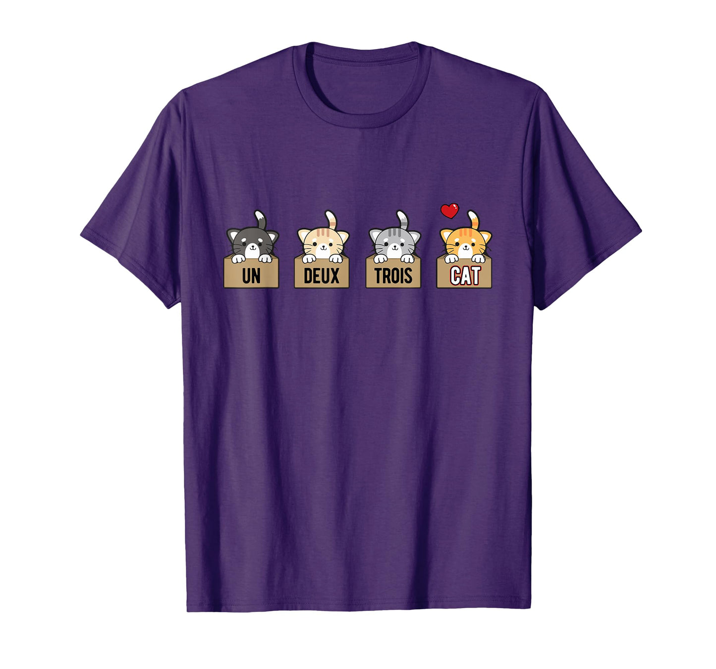 Un Deux Trois Cat Funny French Cat Pun T-Shirt