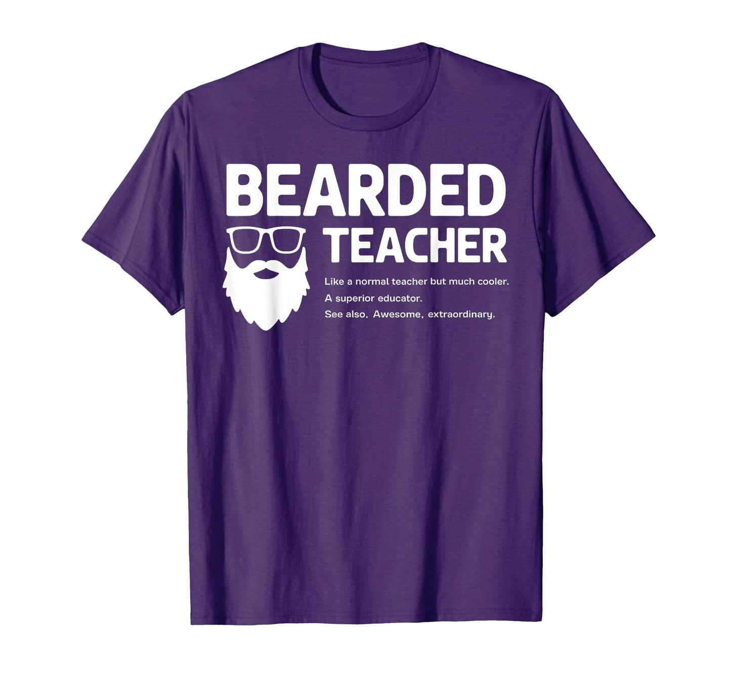 Bearded Teacher Like A Normal Teacher But Cooler Funny Gift T-Shirt