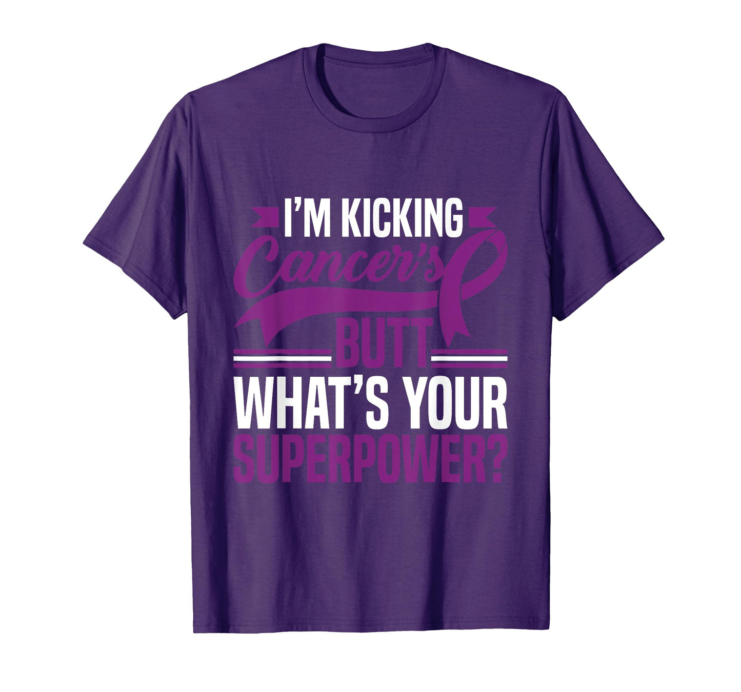 Kicking Cancers Butt Superpower Pancreatic Cancer Awareness T-Shirt