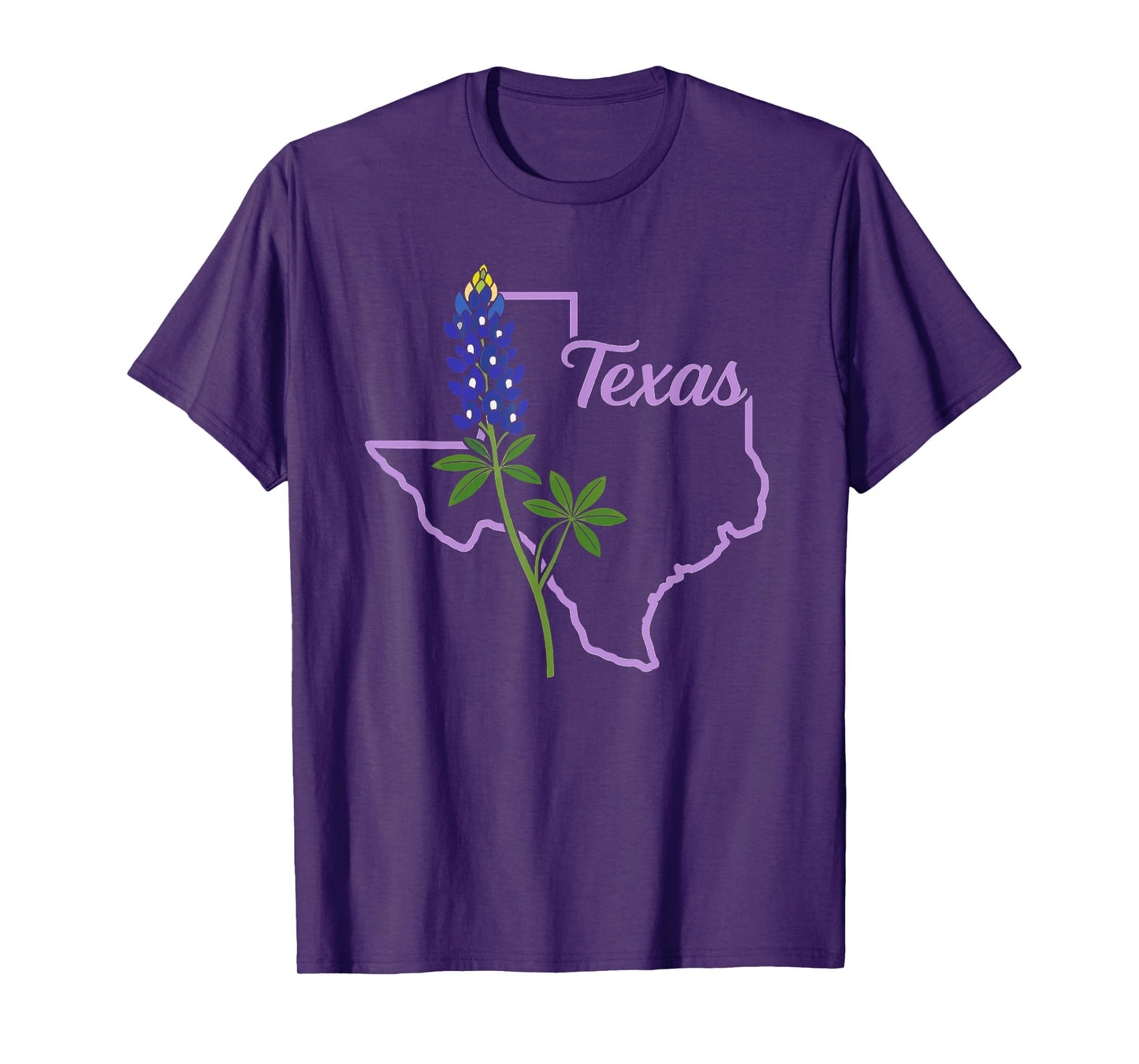 Texas Bluebonnet Flower Graphic T-Shirt