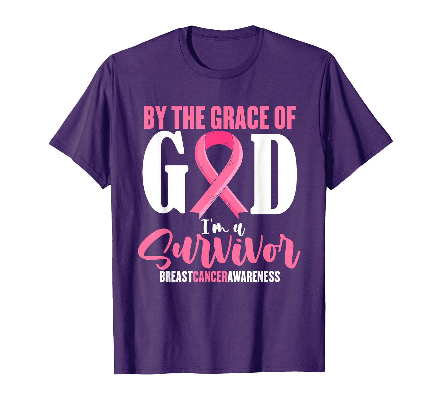 By the grace god I'm a survivor breast cancer awareness T-Shirt
