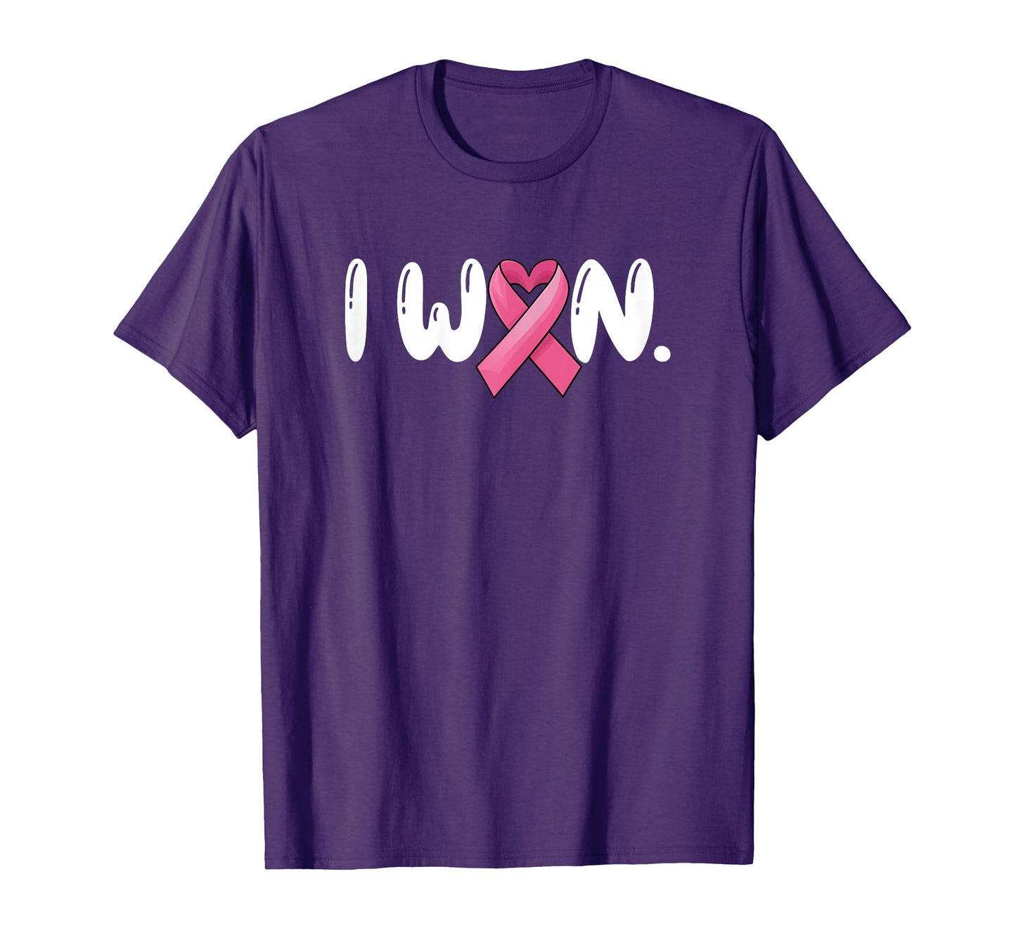 I Won Breast Cancer Awareness Support Pink Ribbon Survivor T-Shirt