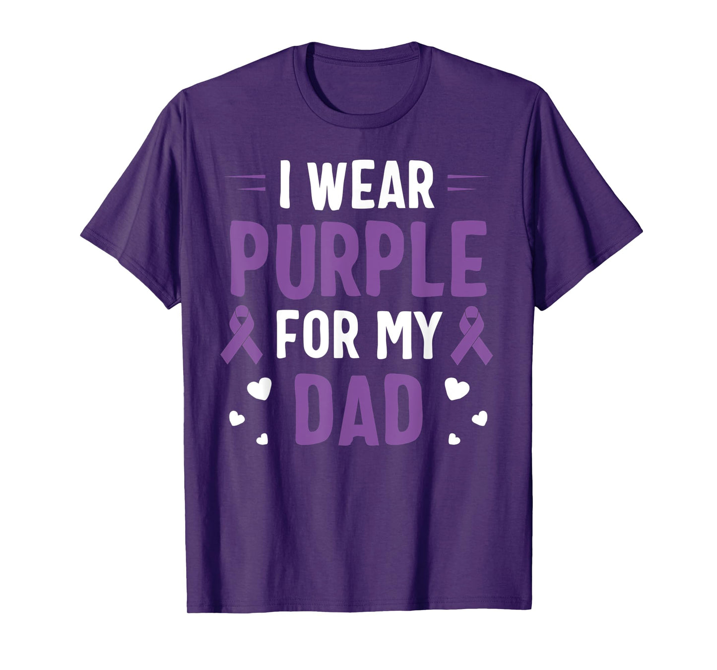 I Wear Purple For My Dad Pancreatic Cancer Awareness T-Shirt