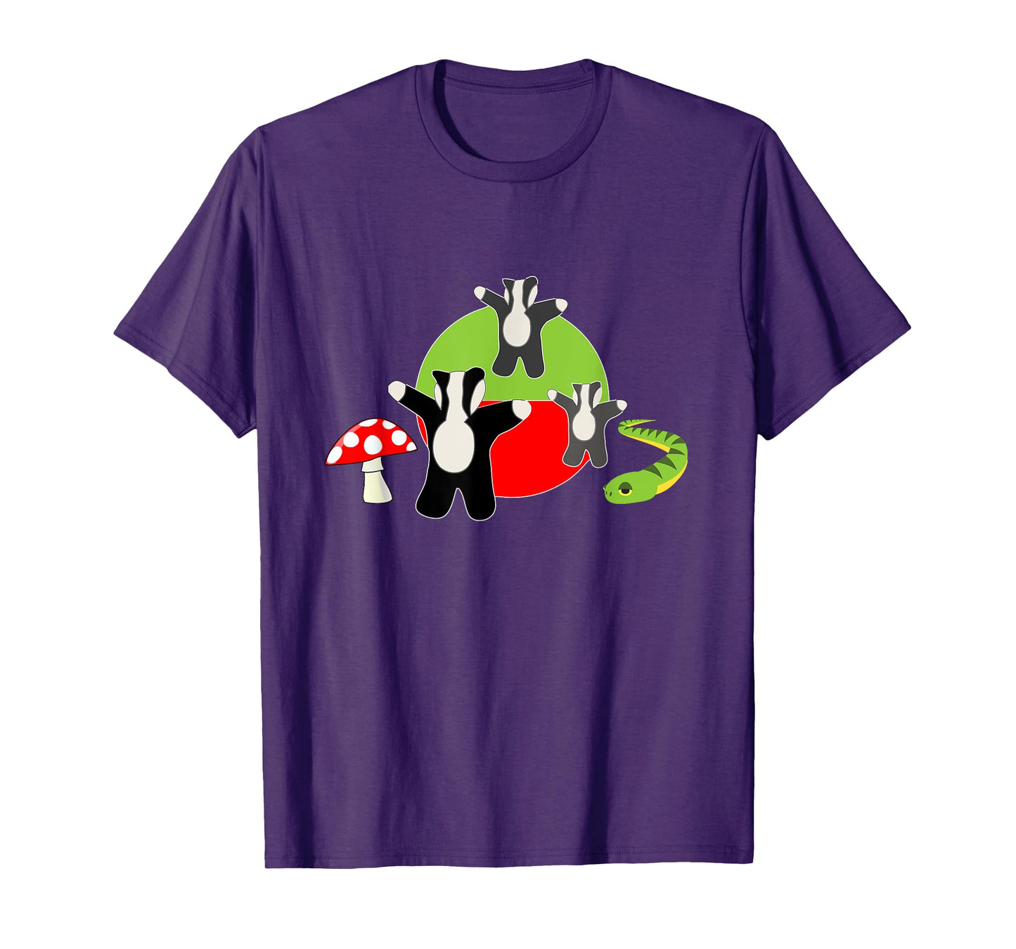 Badger Badger Badger Mushroom Snake t-shirt T-Shirt