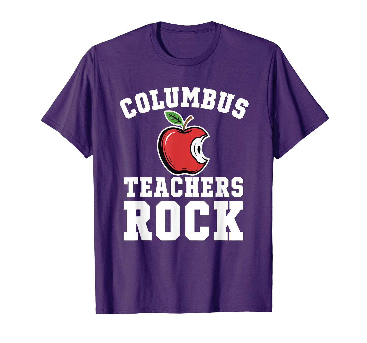 Columbus Teachers Rock! Retro School Support Teaching T-Shirt