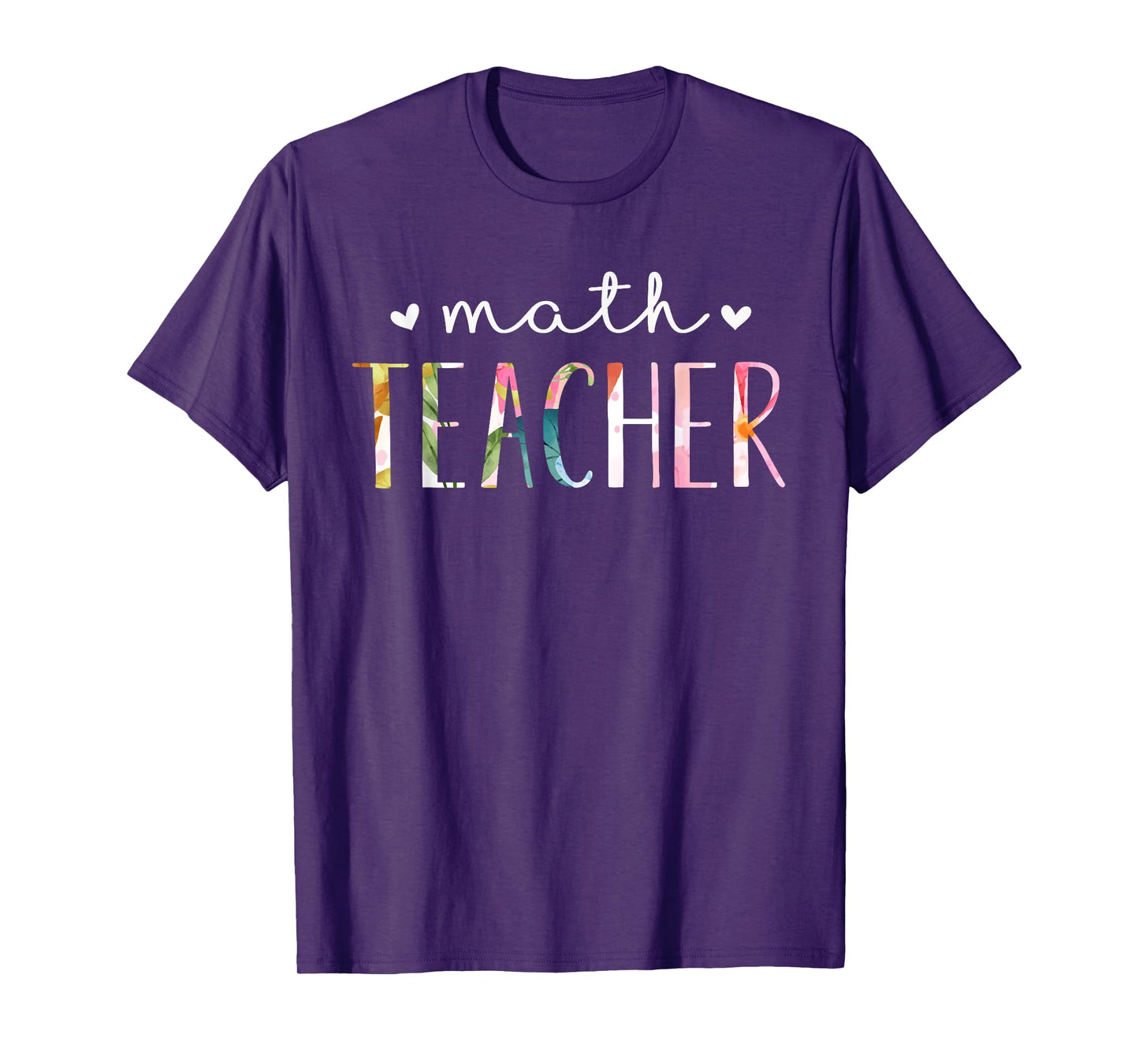 Math Teacher Cute Floral Design T-Shirt