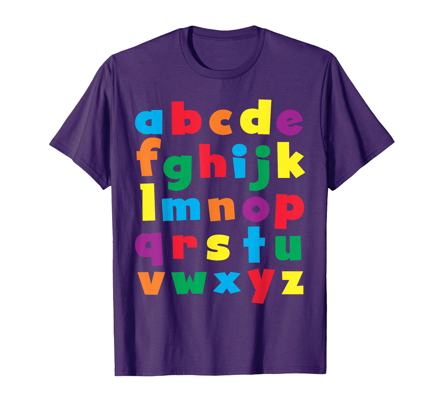 Colorful Letters Alphabet educational ABCs boy girl kids T-Shirt