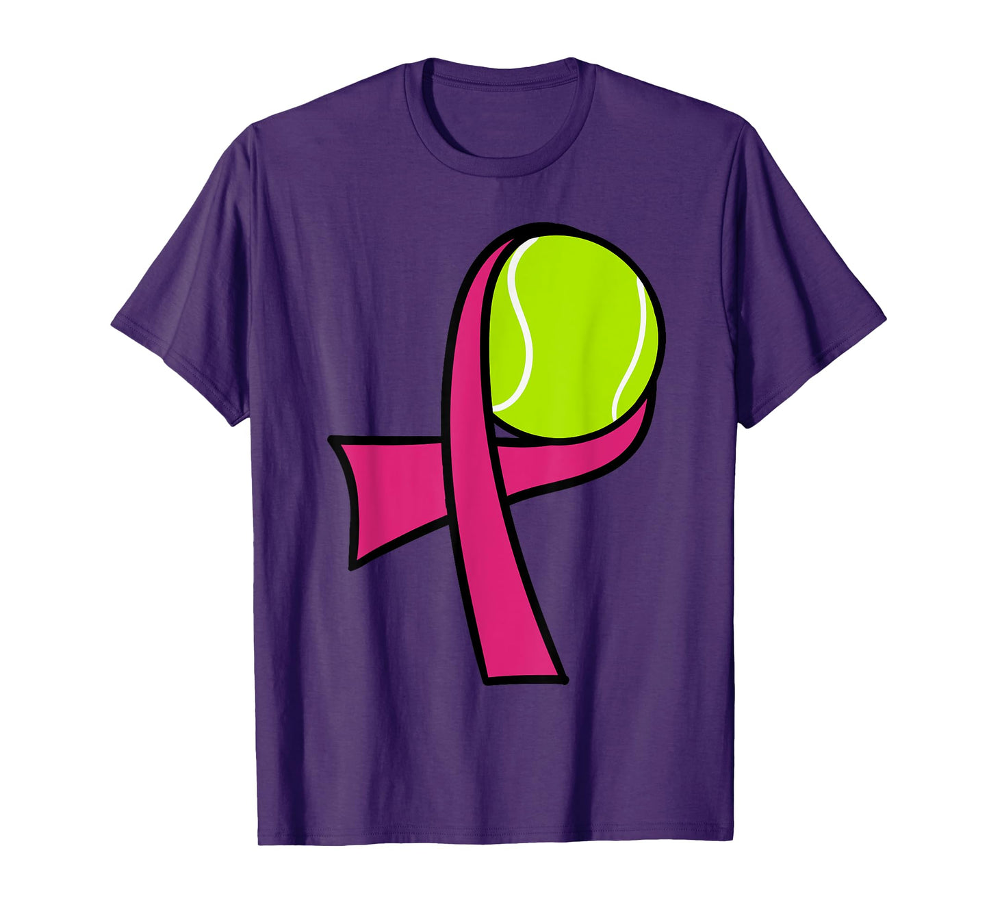 Breast Cancer Tennis Ball Pink Ribbon Mammogram Sport Smash T-Shirt