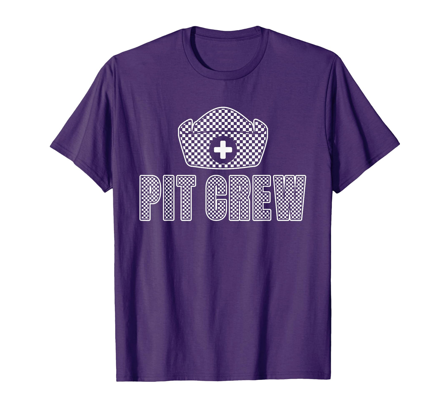 Nurse Checkered Hosting Race Car Nurse Pit Crew T-Shirt