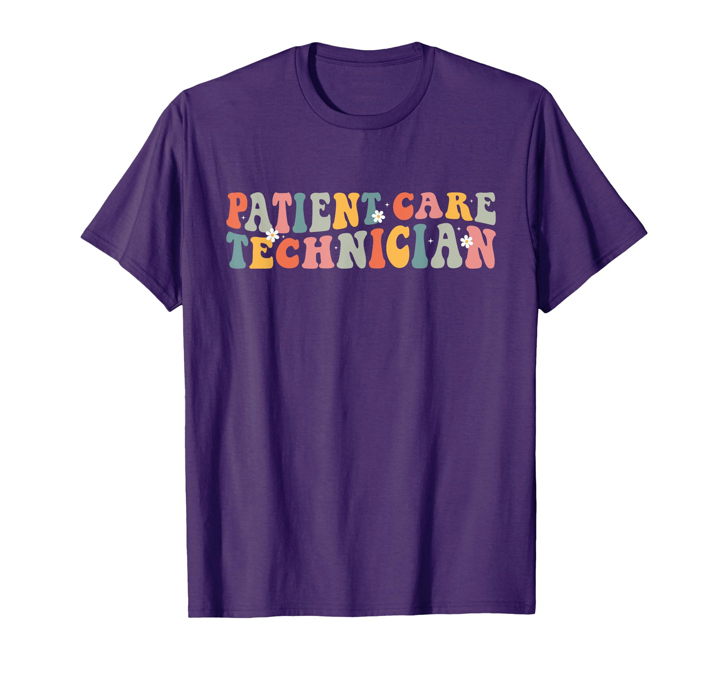 Patient Care Technician PCT Patient Care Tech Retro Groovy T-Shirt