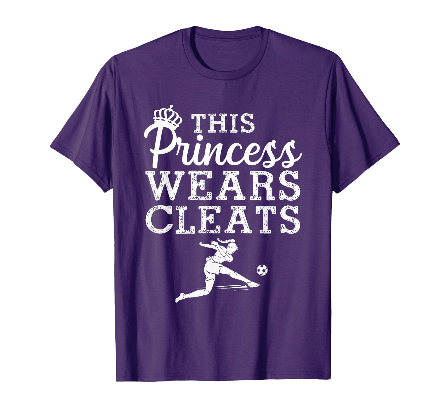 Cool Soccer For Women Girls Princess Wears Cleats Football T-Shirt