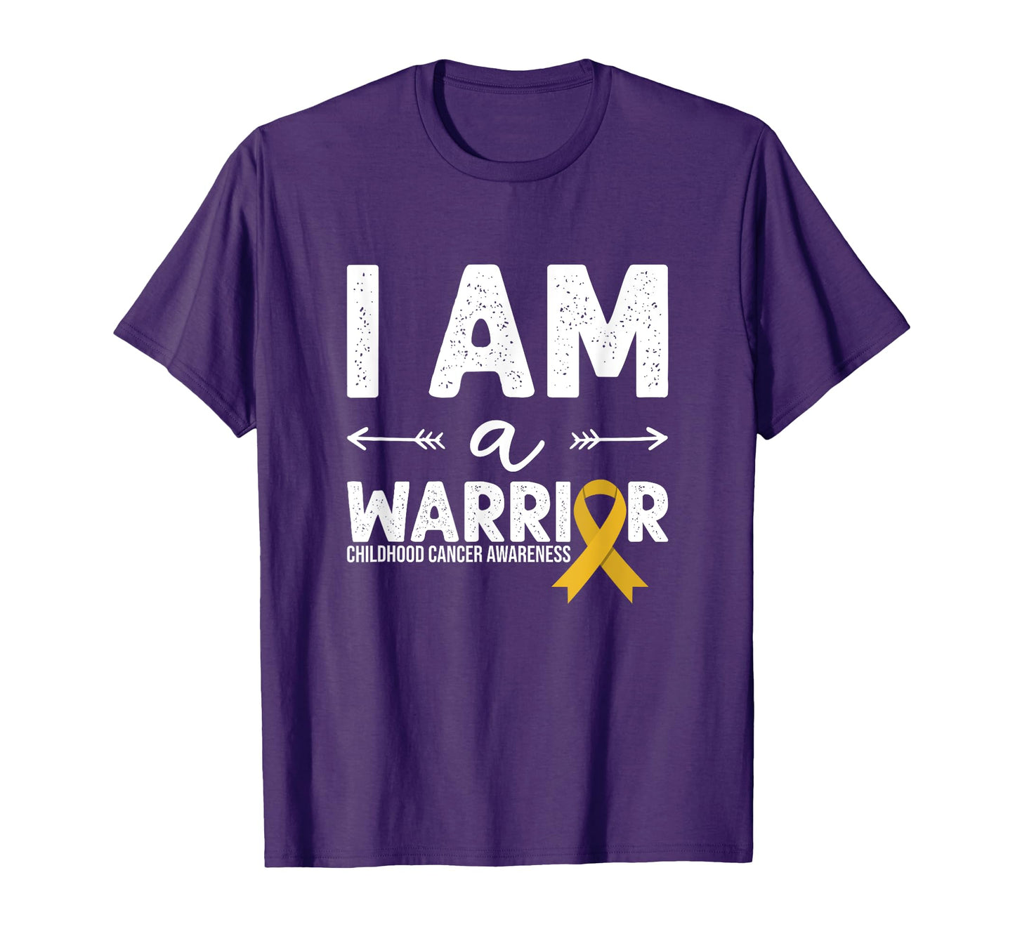 I Am A Warrior - Golden Ribbon Childhood Cancer Awareness T-Shirt